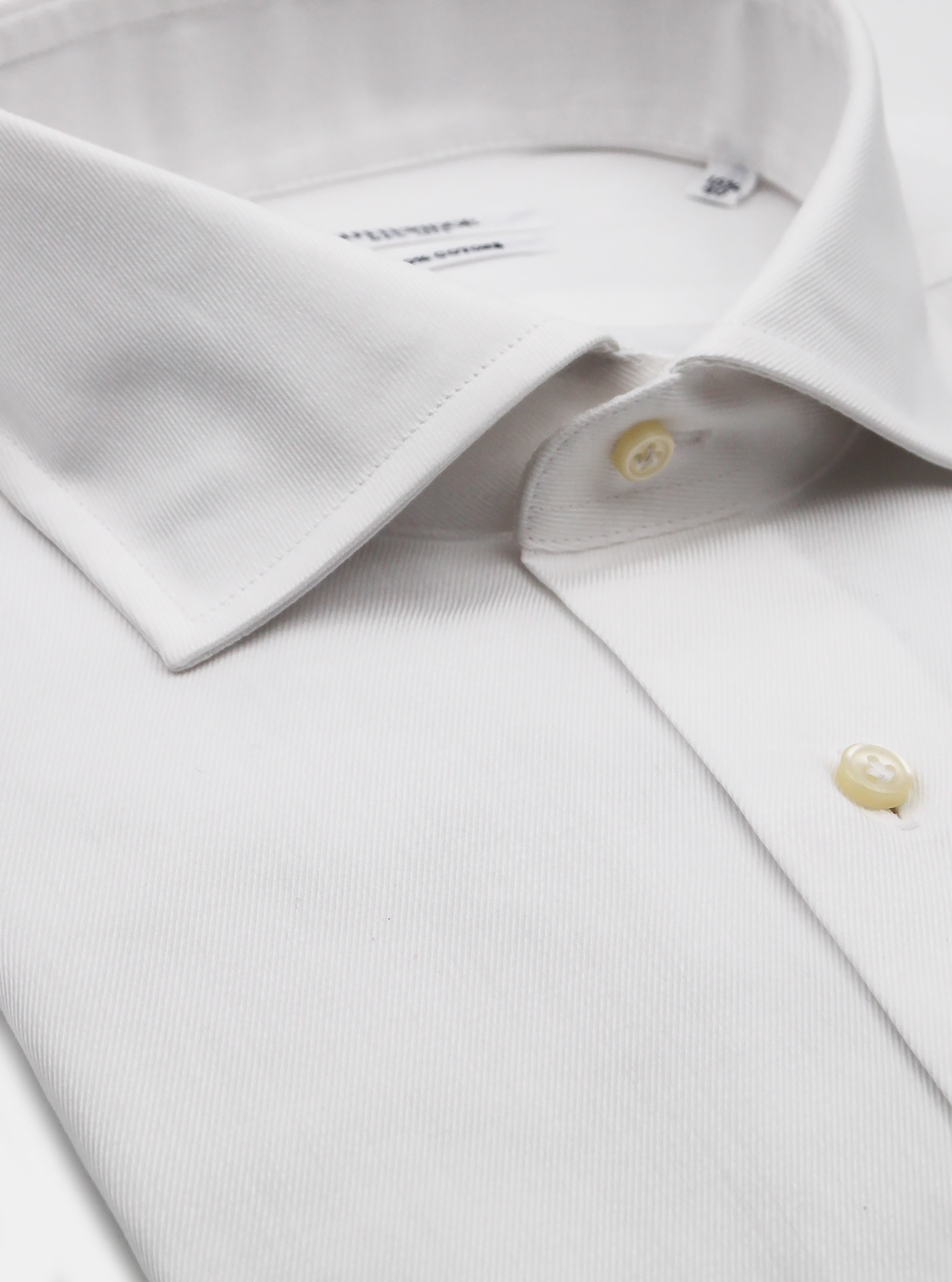 Chemise en serg&eacute; de coton, BLANC