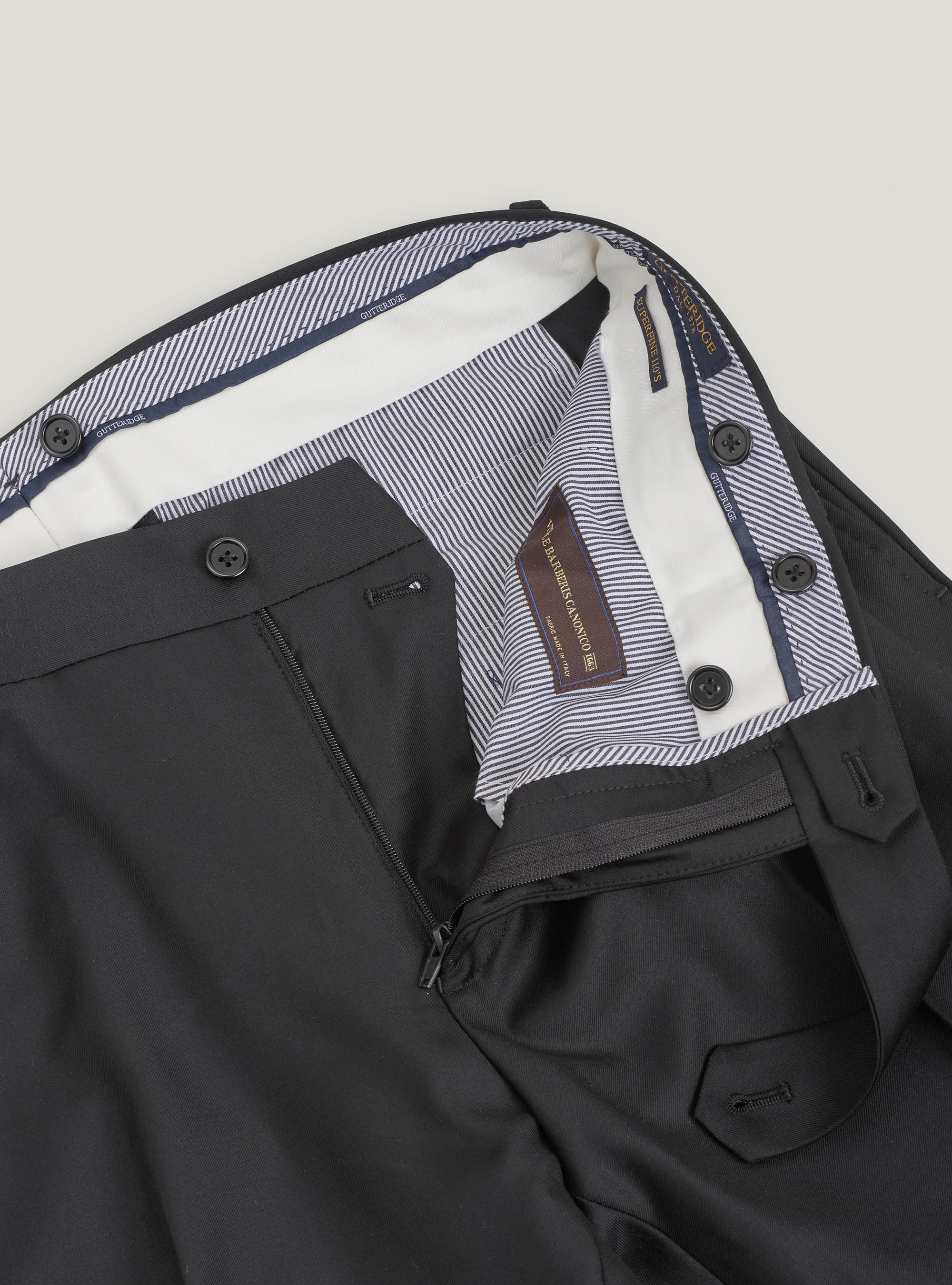 Fresh wool suit trousers, BLACK