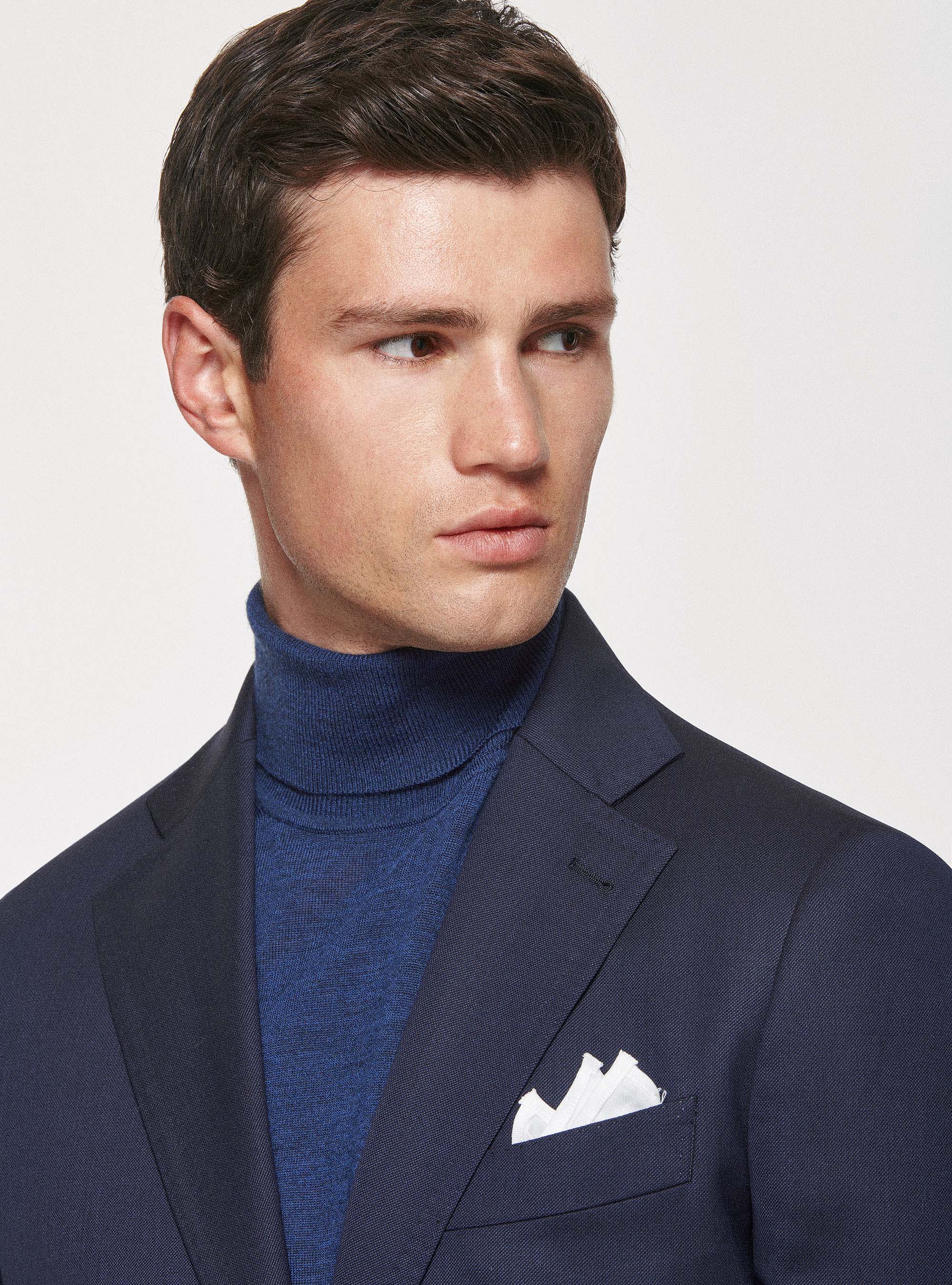 Travel blazer in pure stretch wool, NAVY BLUE