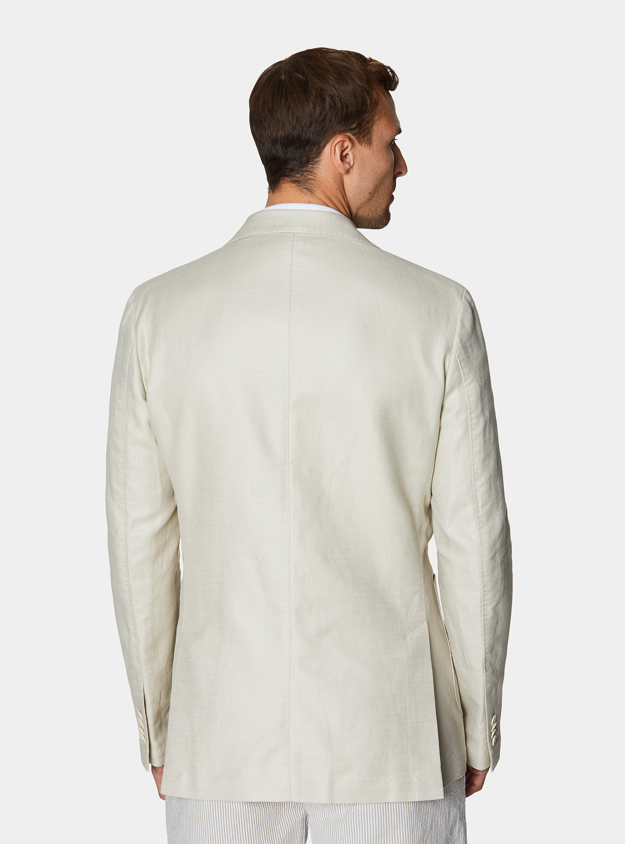 Giacca in cotone e lino, ECRU