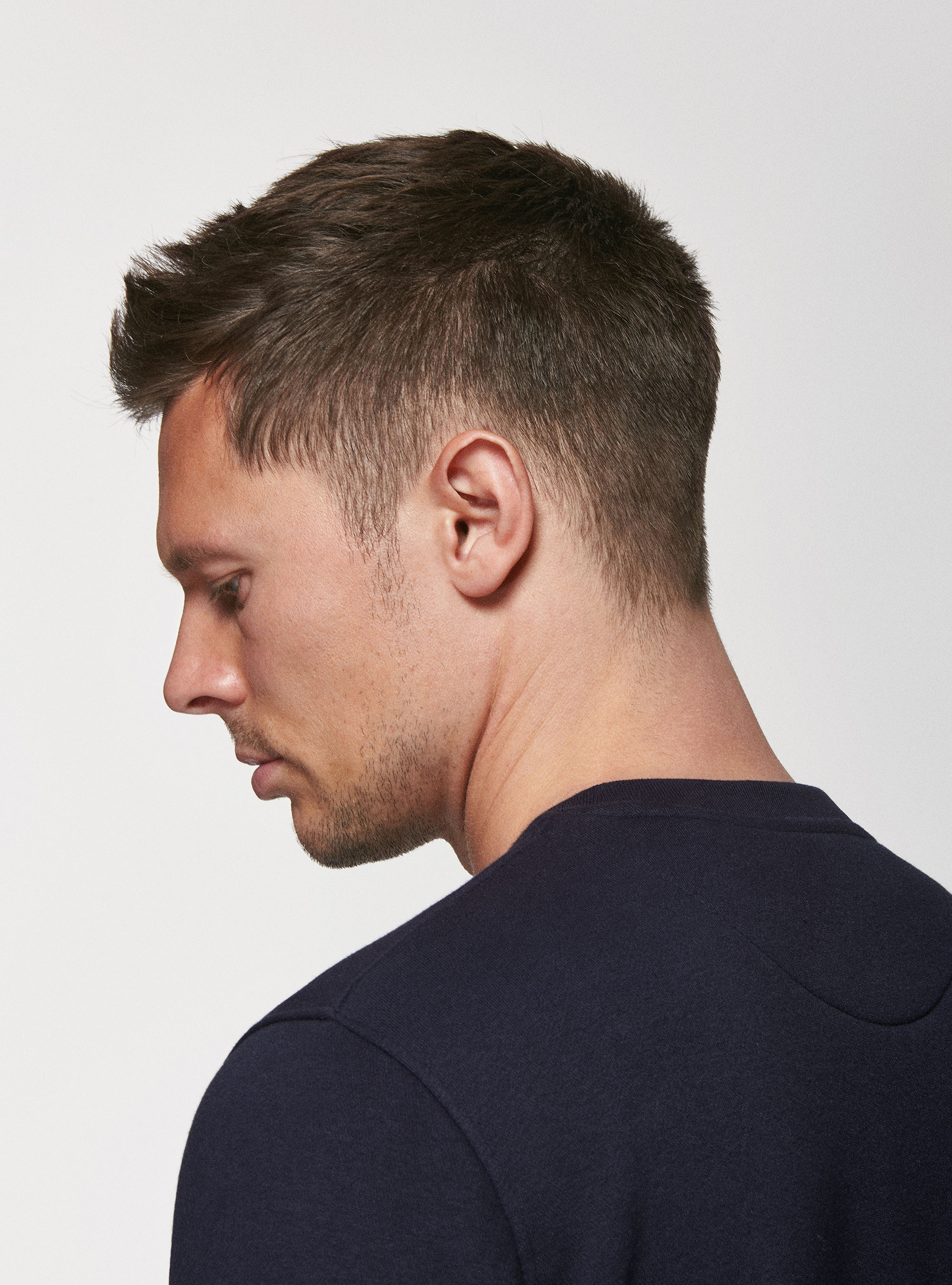 Branded round-neck sweatshirt, NAVY BLUE