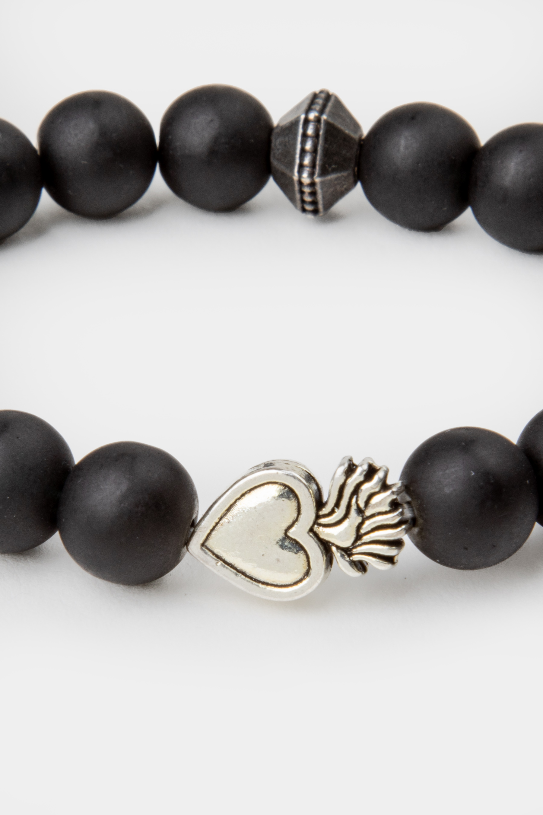 Bracciale elastico con pietre nere, UNICO
