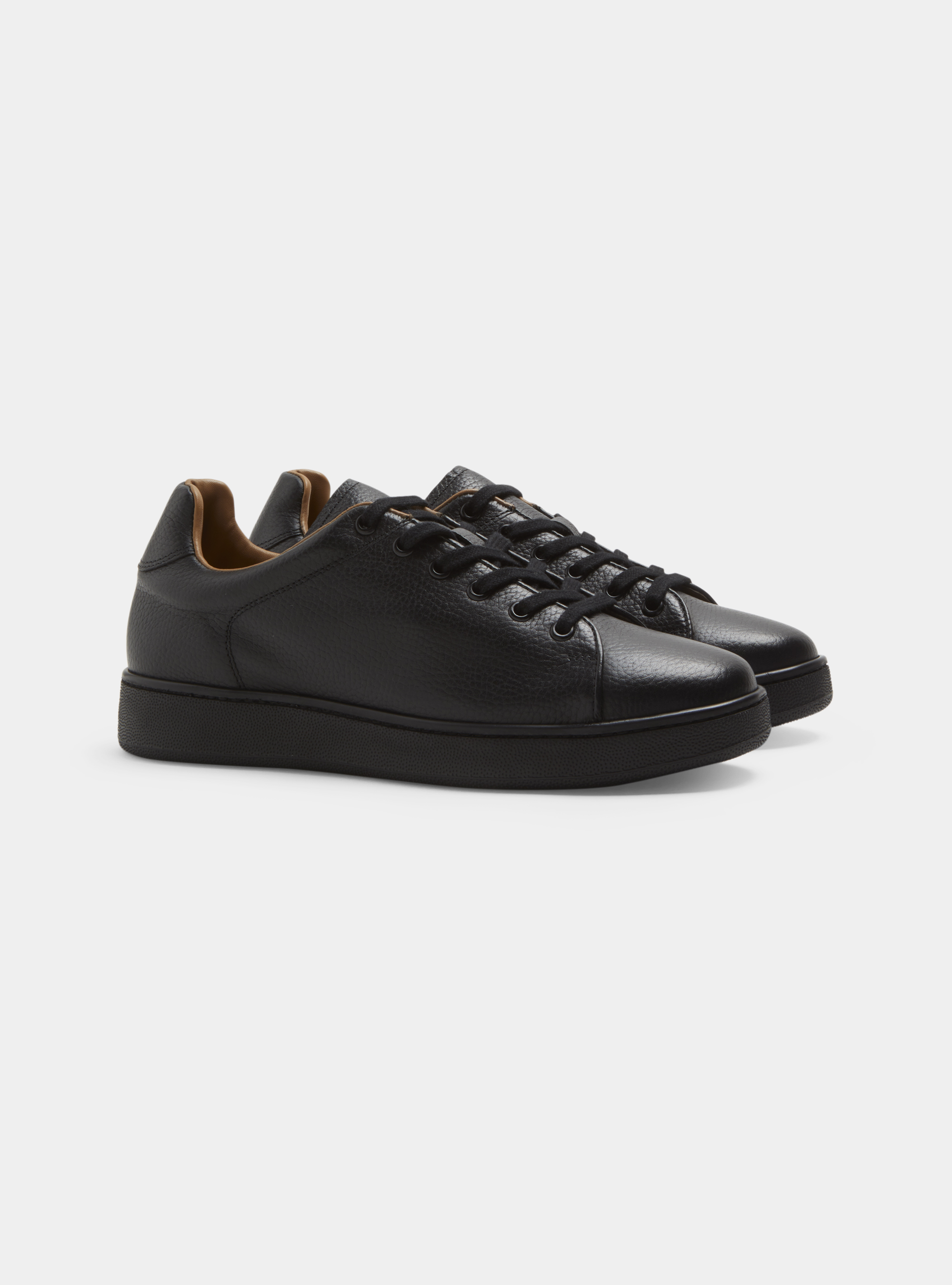 Sneakers in pelle martellata, NERO