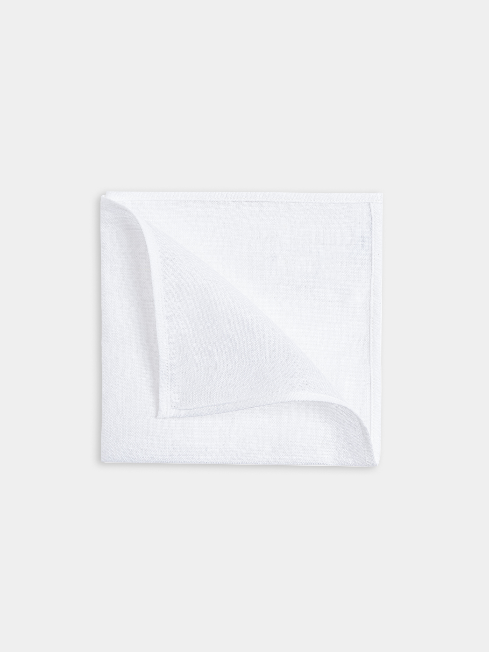 Pochette in lino, BIANCO