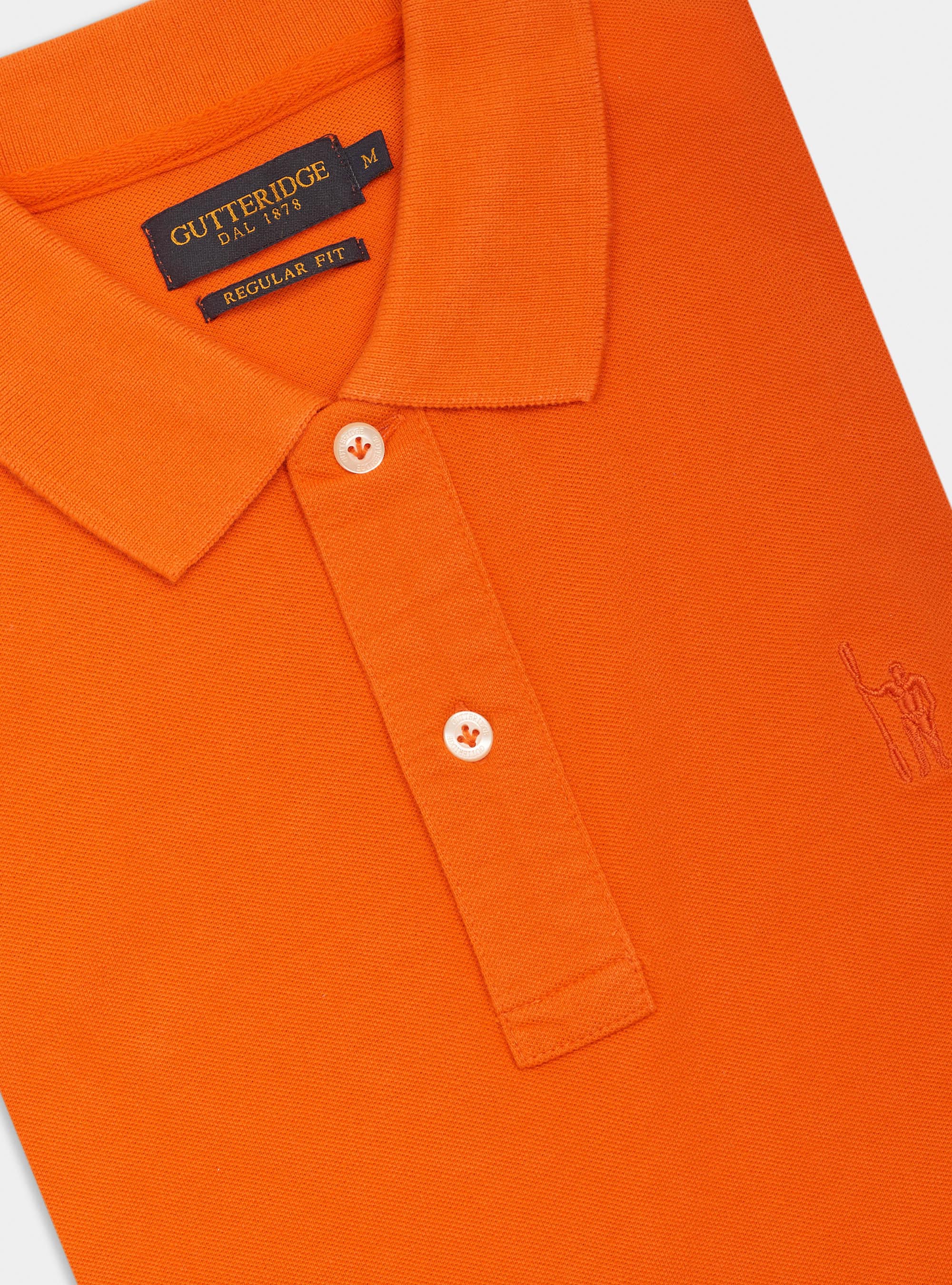 Polo cl&aacute;sico de piqu&eacute;, NARANJA FUEGO