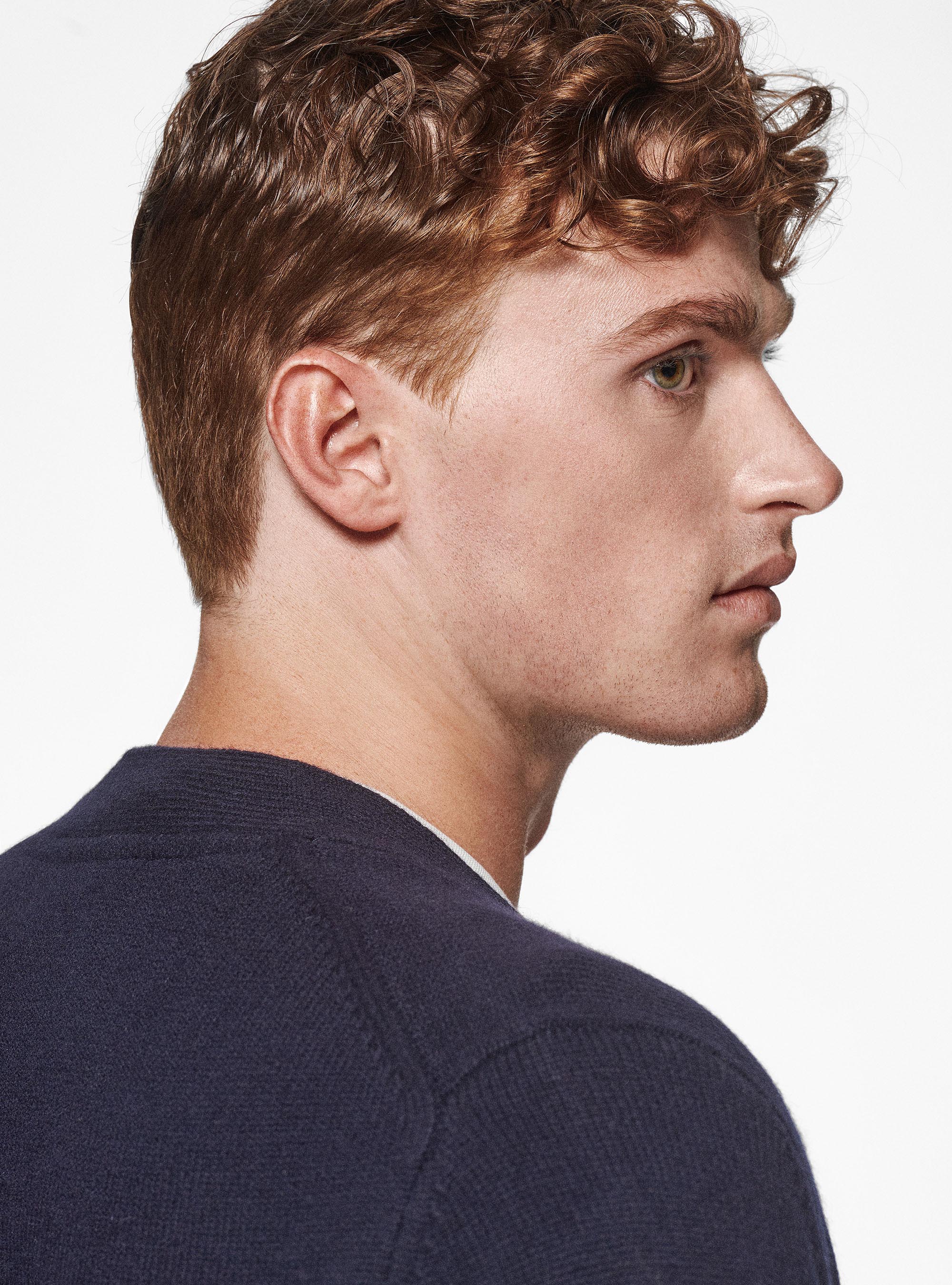 Cardigan in maglia in lambswool, BLU NAVY