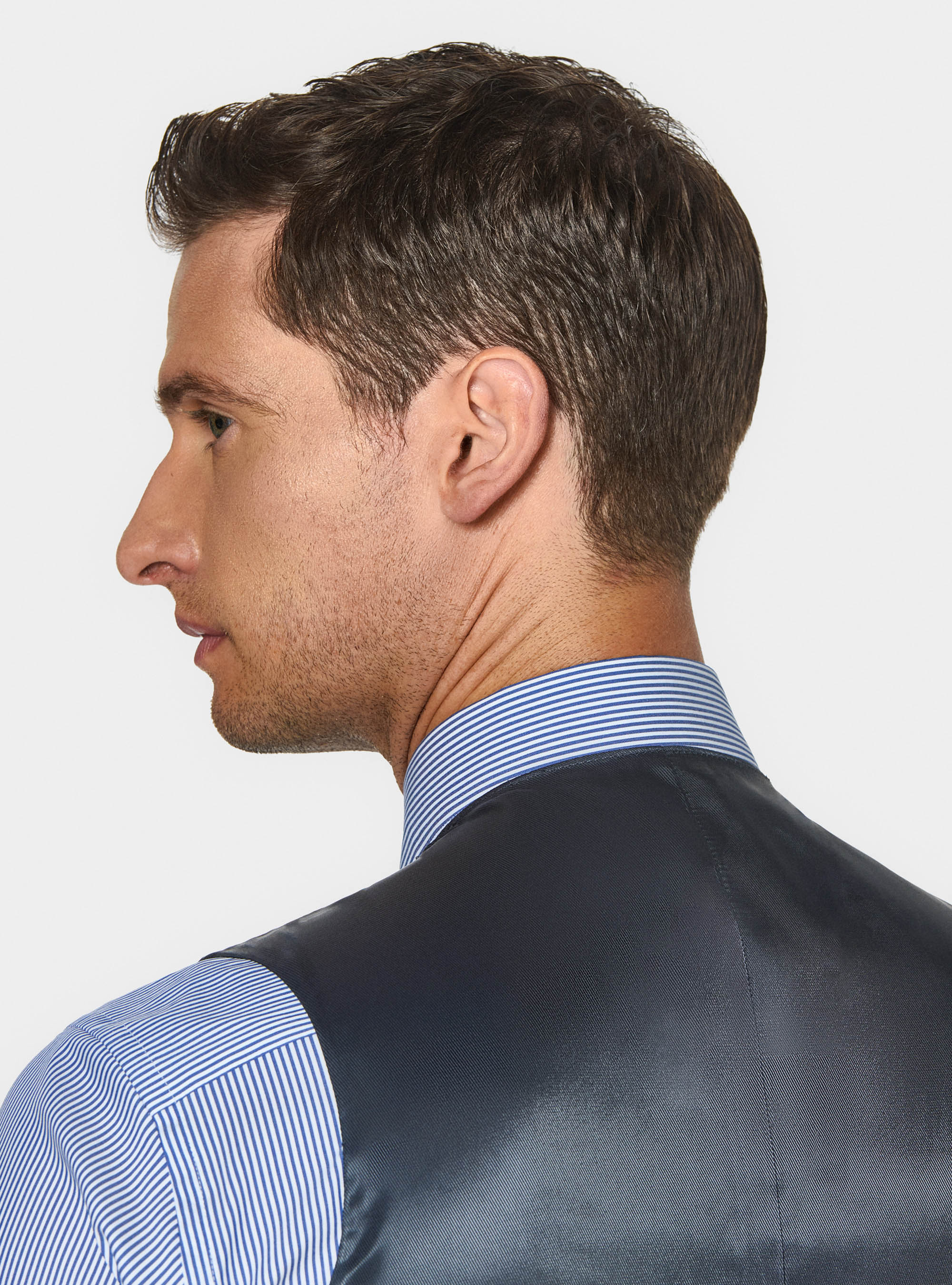 Single-breasted waistcoat in pure wool Vitale barberis Canonico, MULTICOLOR