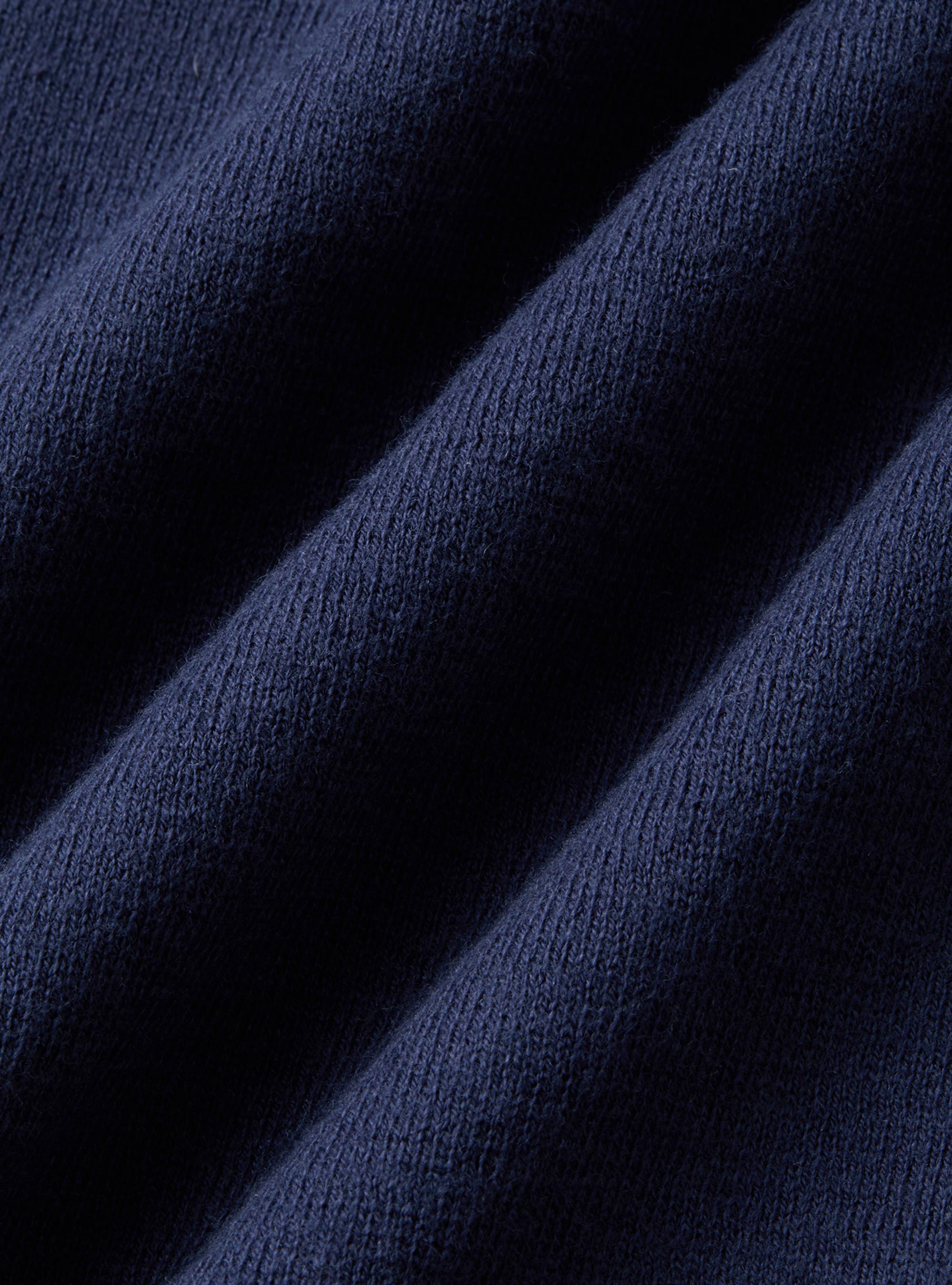 Polo in maglia di cotone e cashmere, INCHIOSTRO