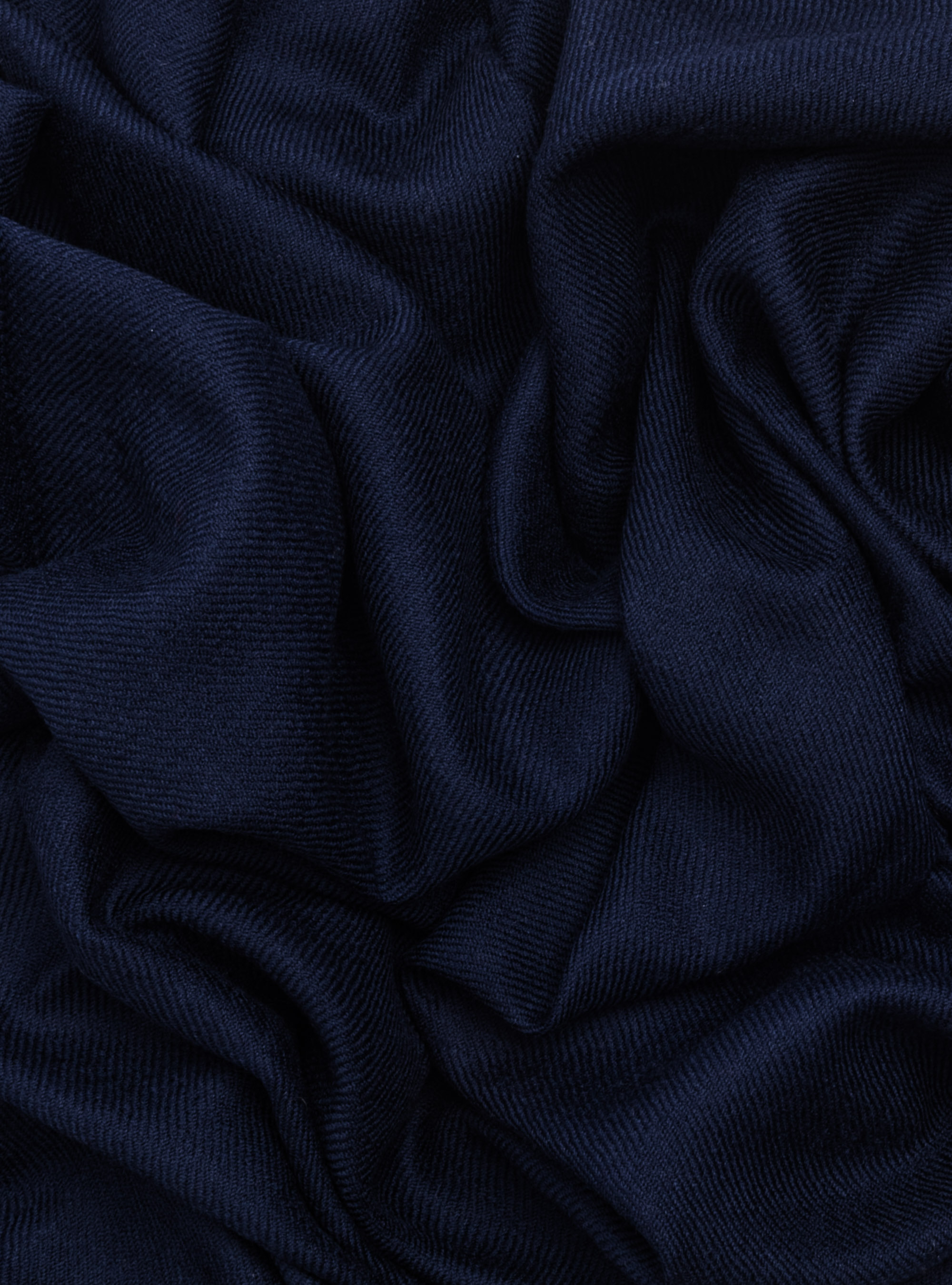 Wool scarf with embroidery, NAVY BLUE