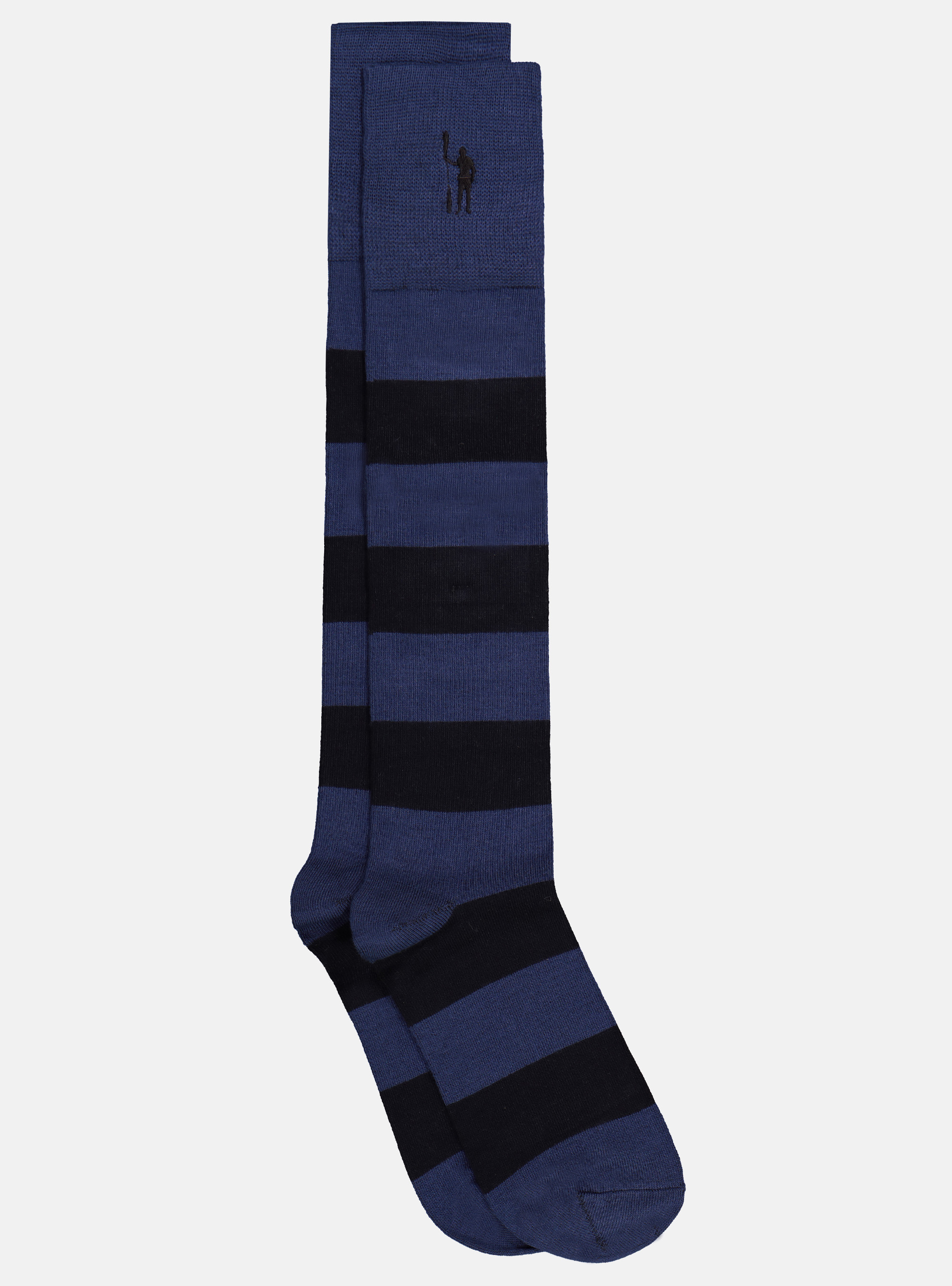Striped long socks, BLUE