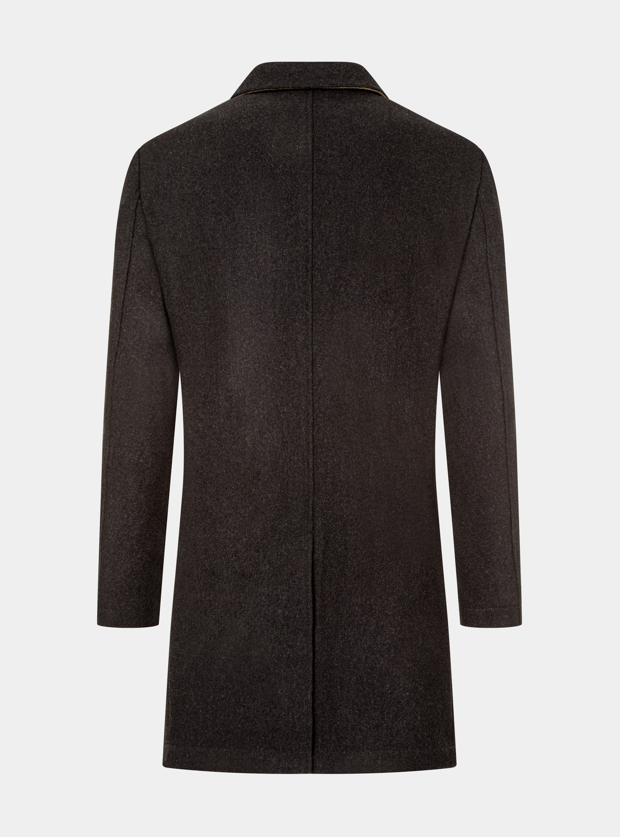 Brown coat in pure wool, BROWN