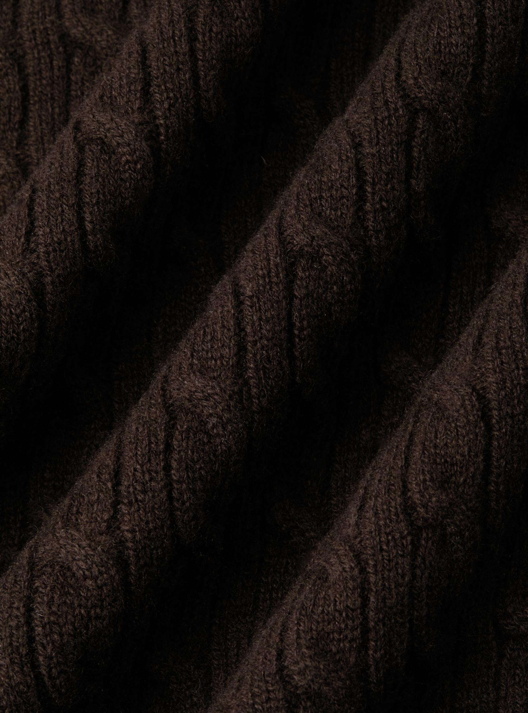 Crew-neck sweater with wool and cashmere braid, BROWN