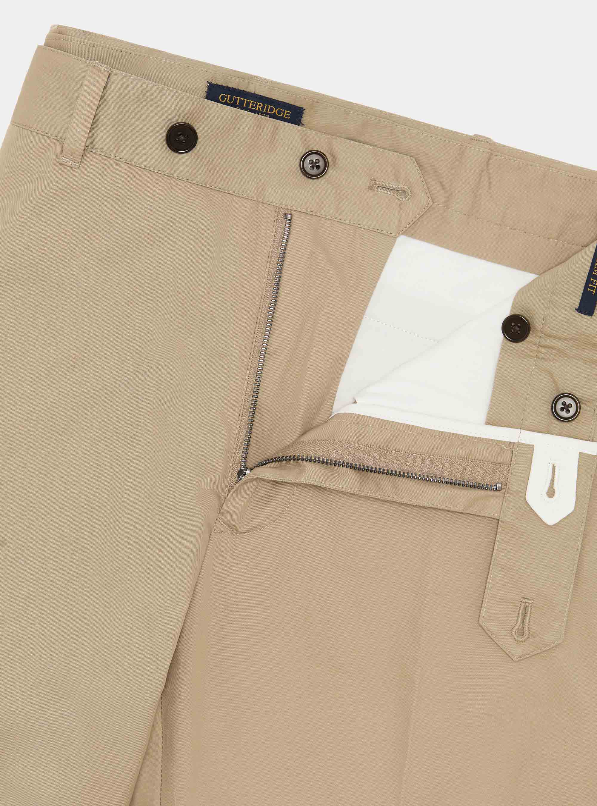 Pantaloni chino in twill leggero, FANGO