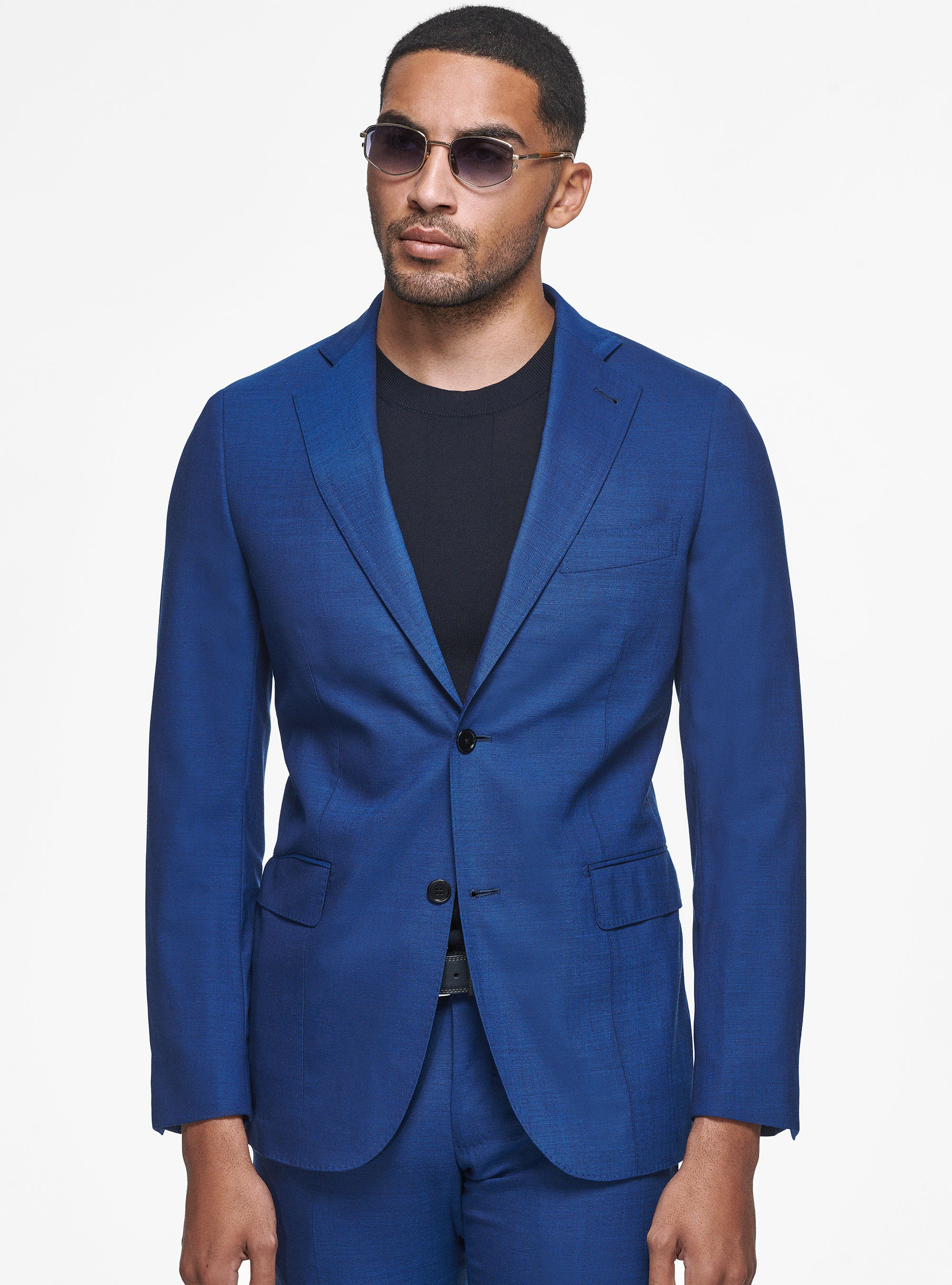 Gutteridge - Giacca in pura lana superfine 120, Unisex, Inchiostro, Taglia: 56