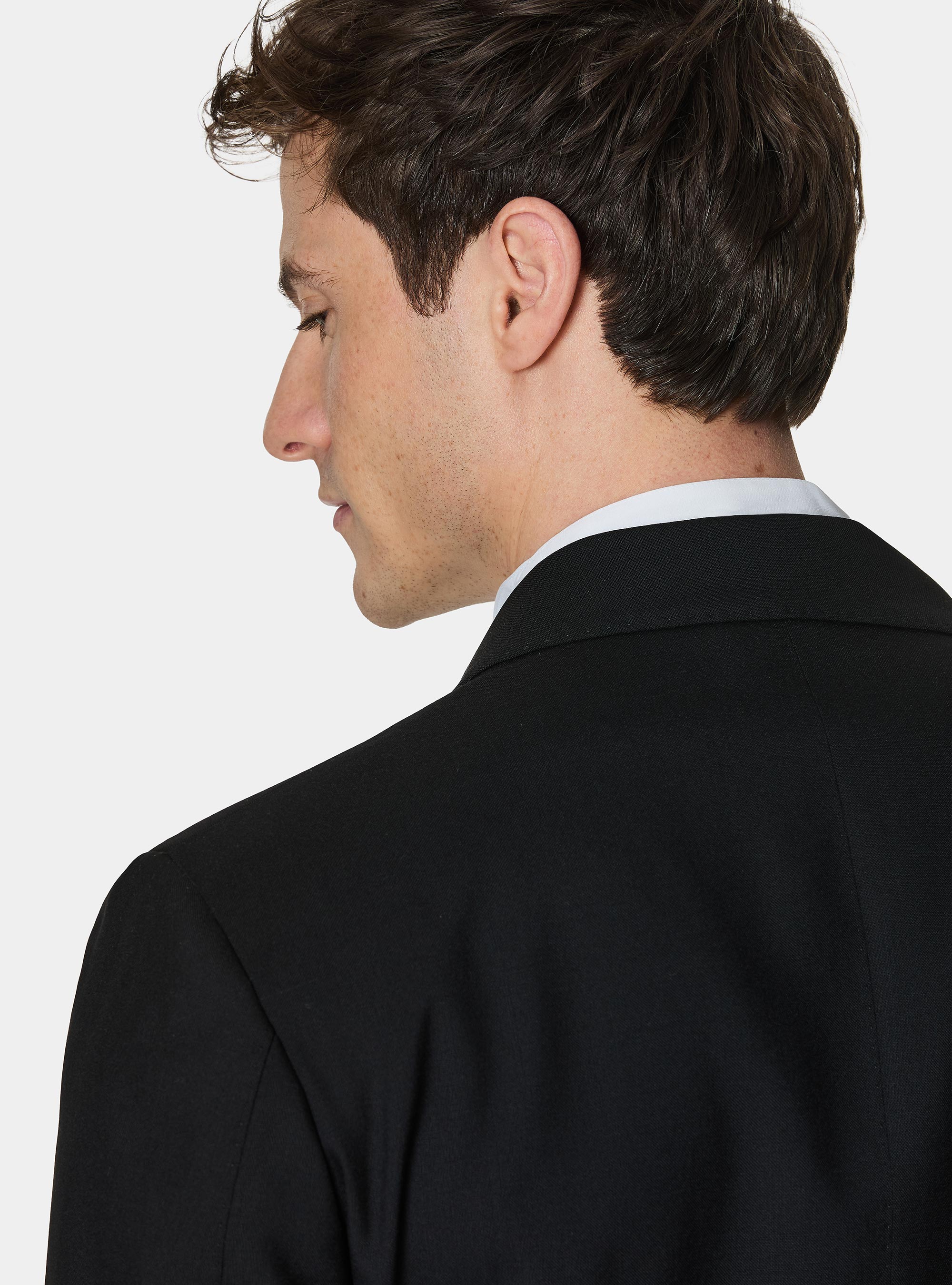 Vitale Barberis Canonico wool tuxedo blazer, BLACK