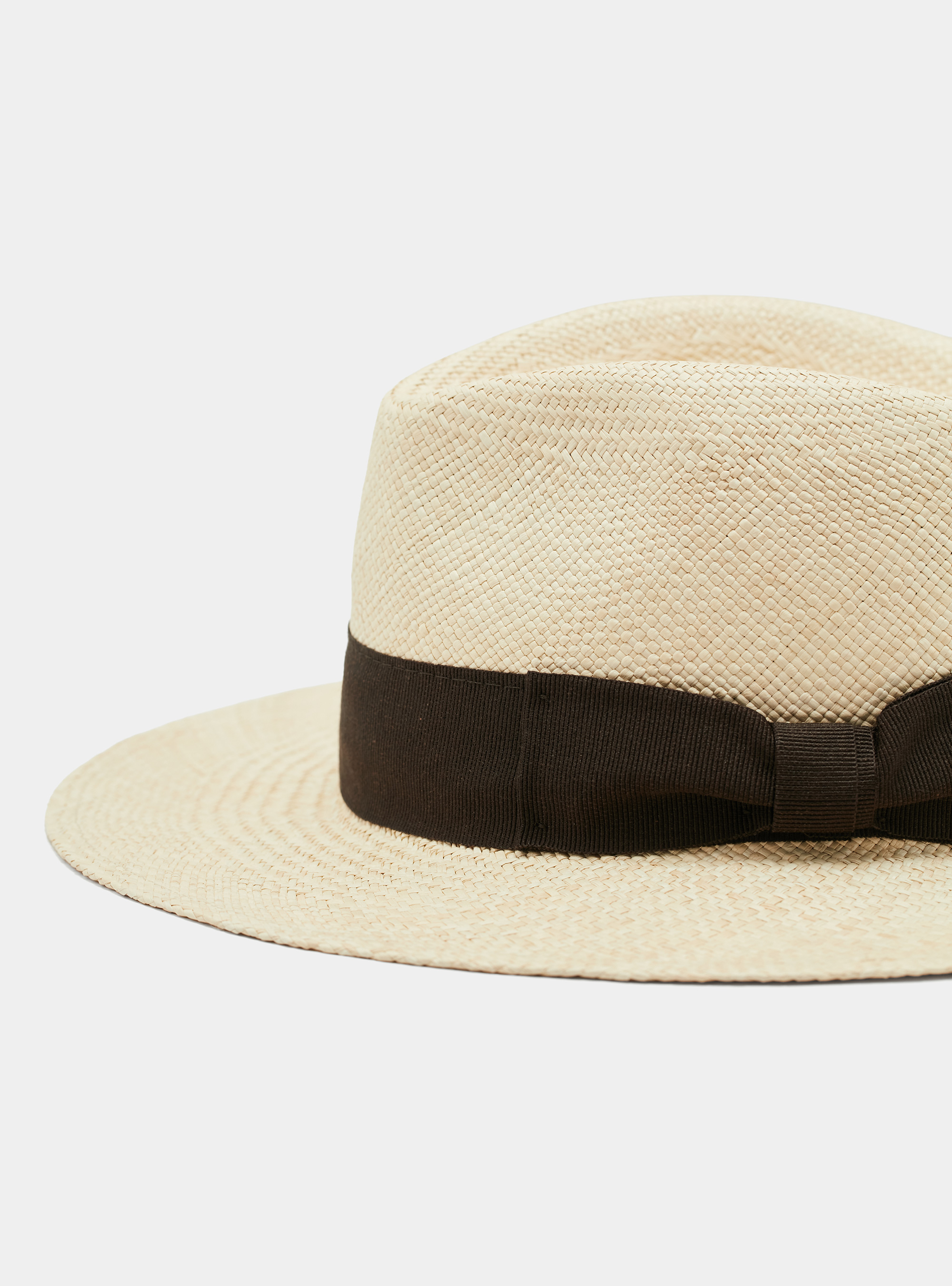 Cappello panama con fascia, ECRU/MARRONE EM01