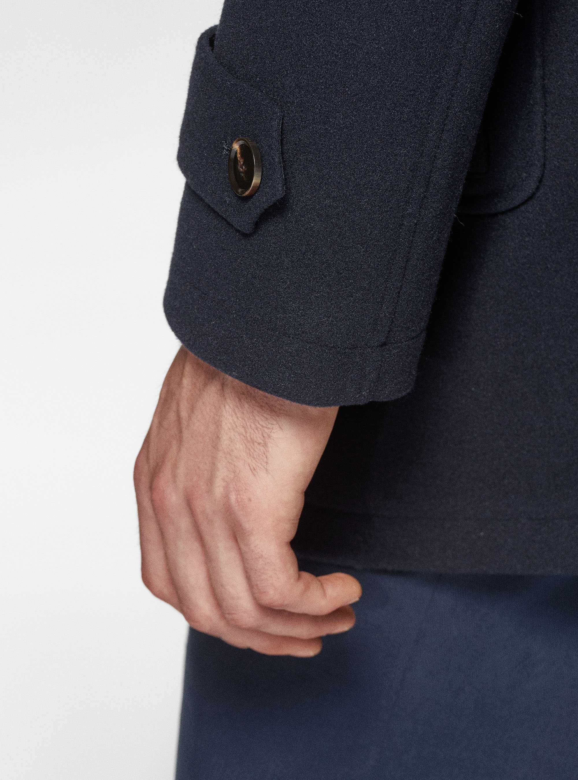 Montgomery in panno con cappuccio, BLU NAVY