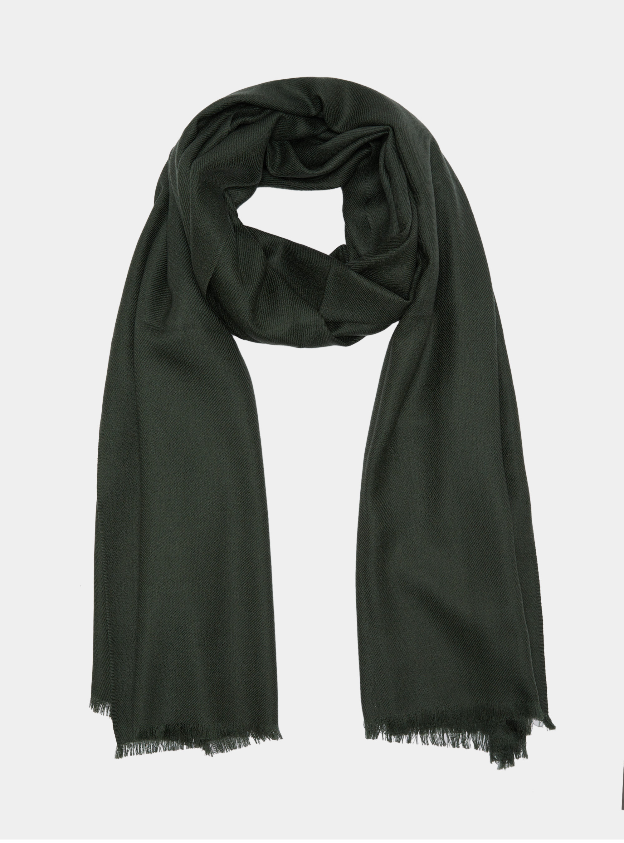 Sciarpa in lana con ricamo, MILITARE 0609C