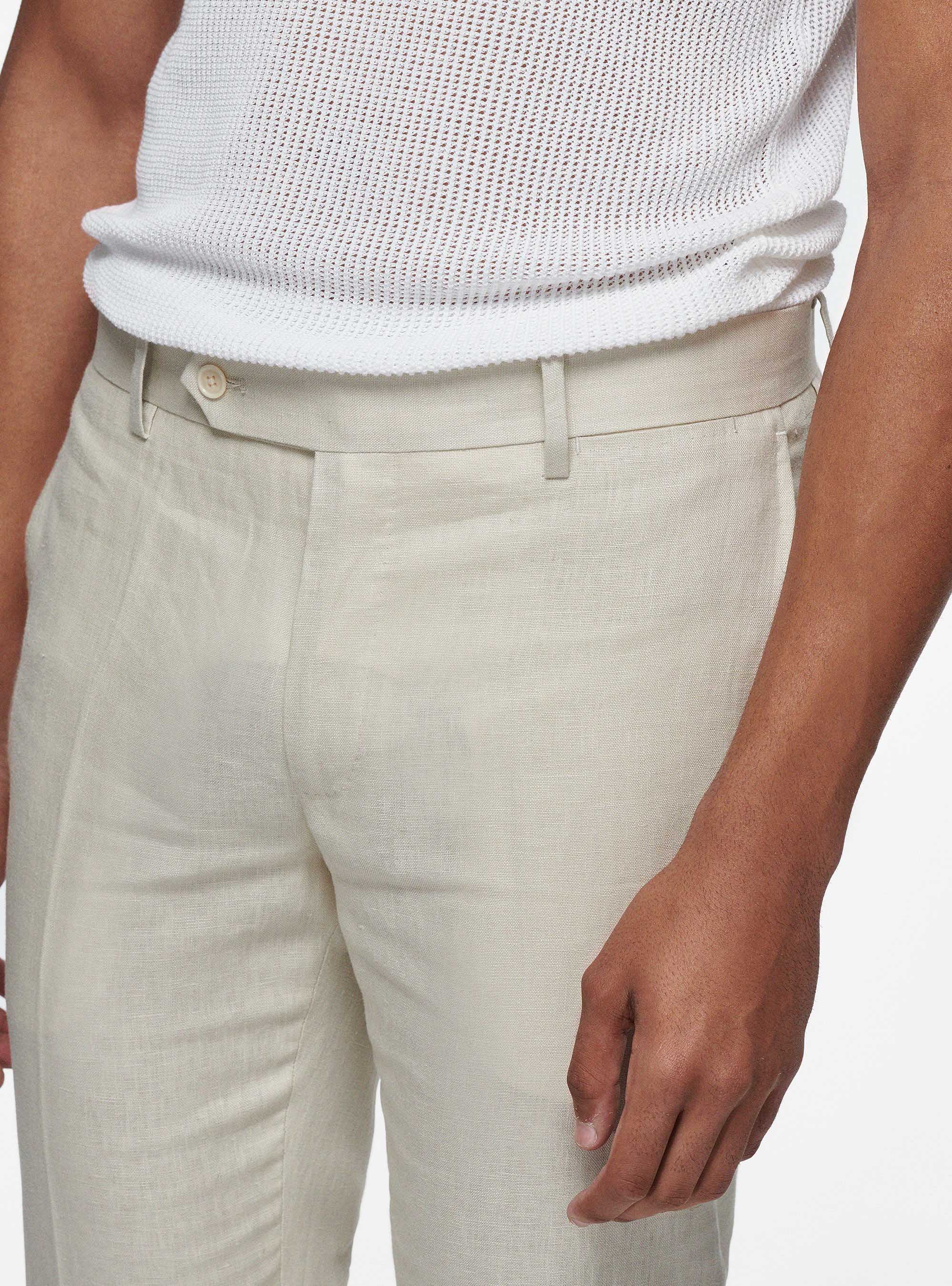 Pantalon en lin pur, &Atilde; CRU