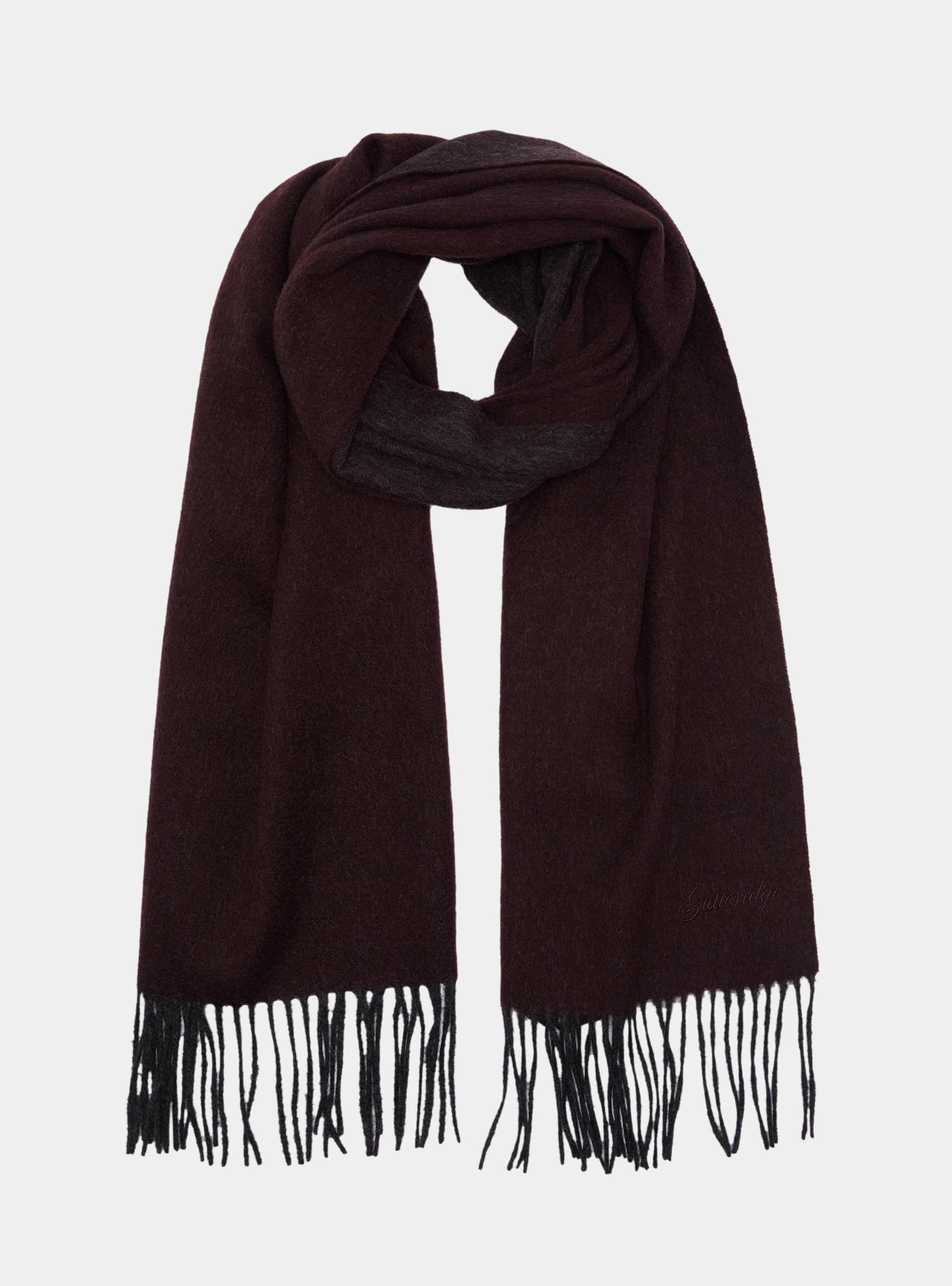 Sciarpa double face in lana e cashmere