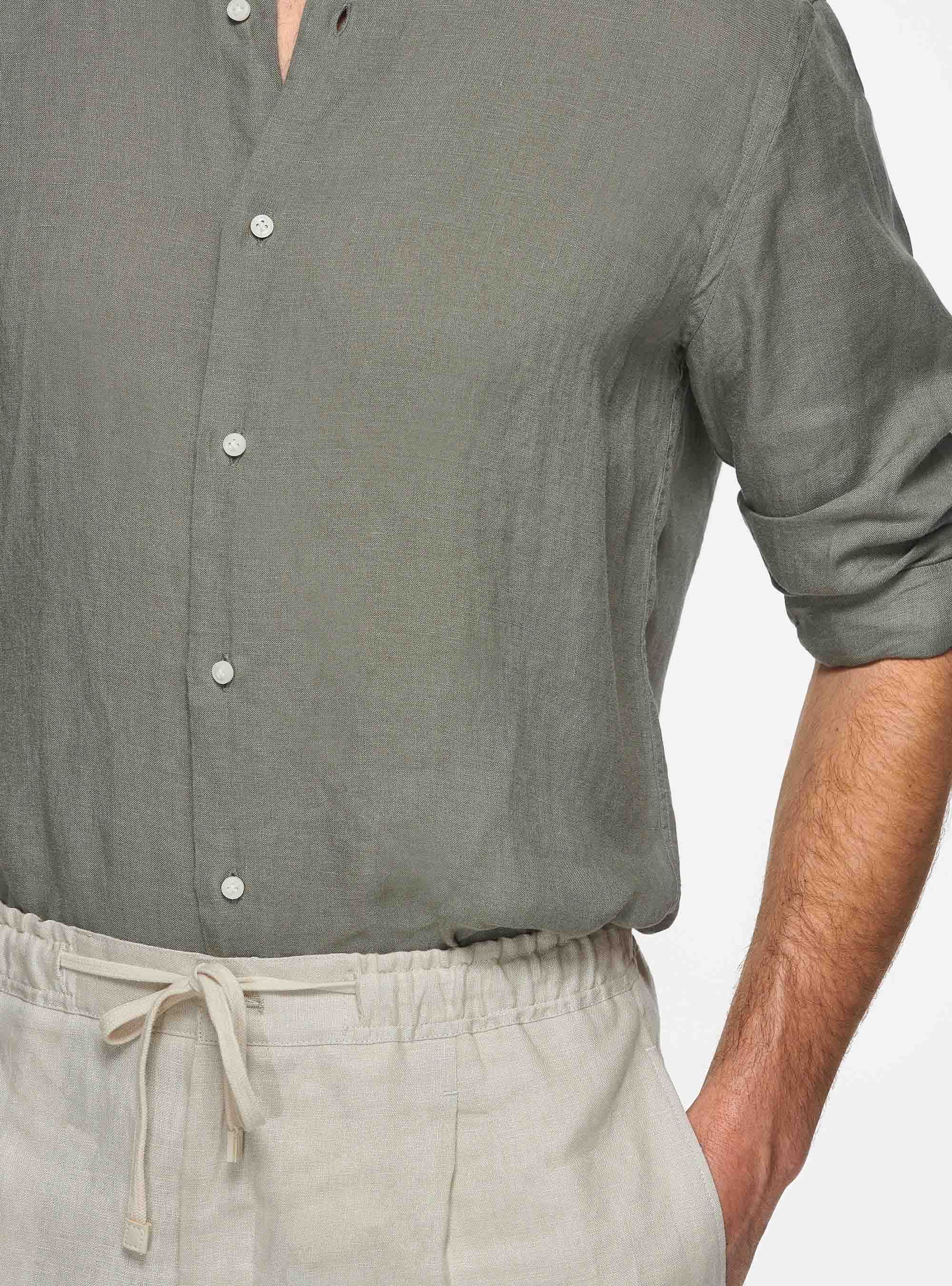 Pure linen shirt, SALVIA 0602C