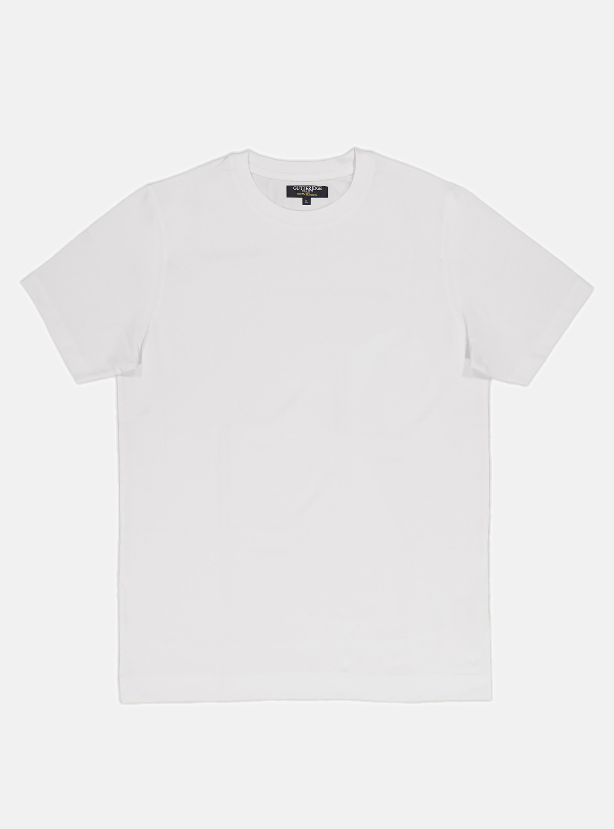 Cotton jersey half sleeve t-shirt, WHITE