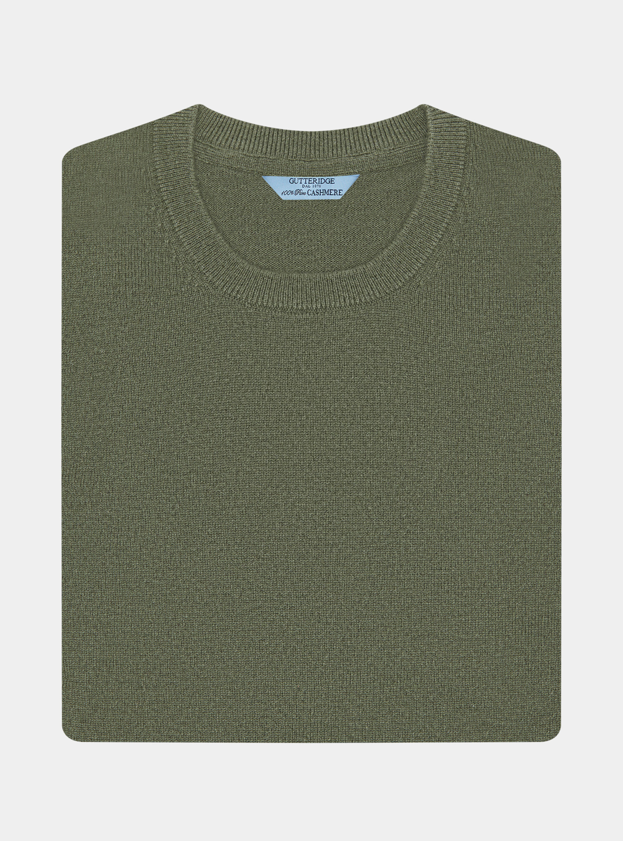 Tricot à col ras du cou en cachemire, SALVIA 0602C