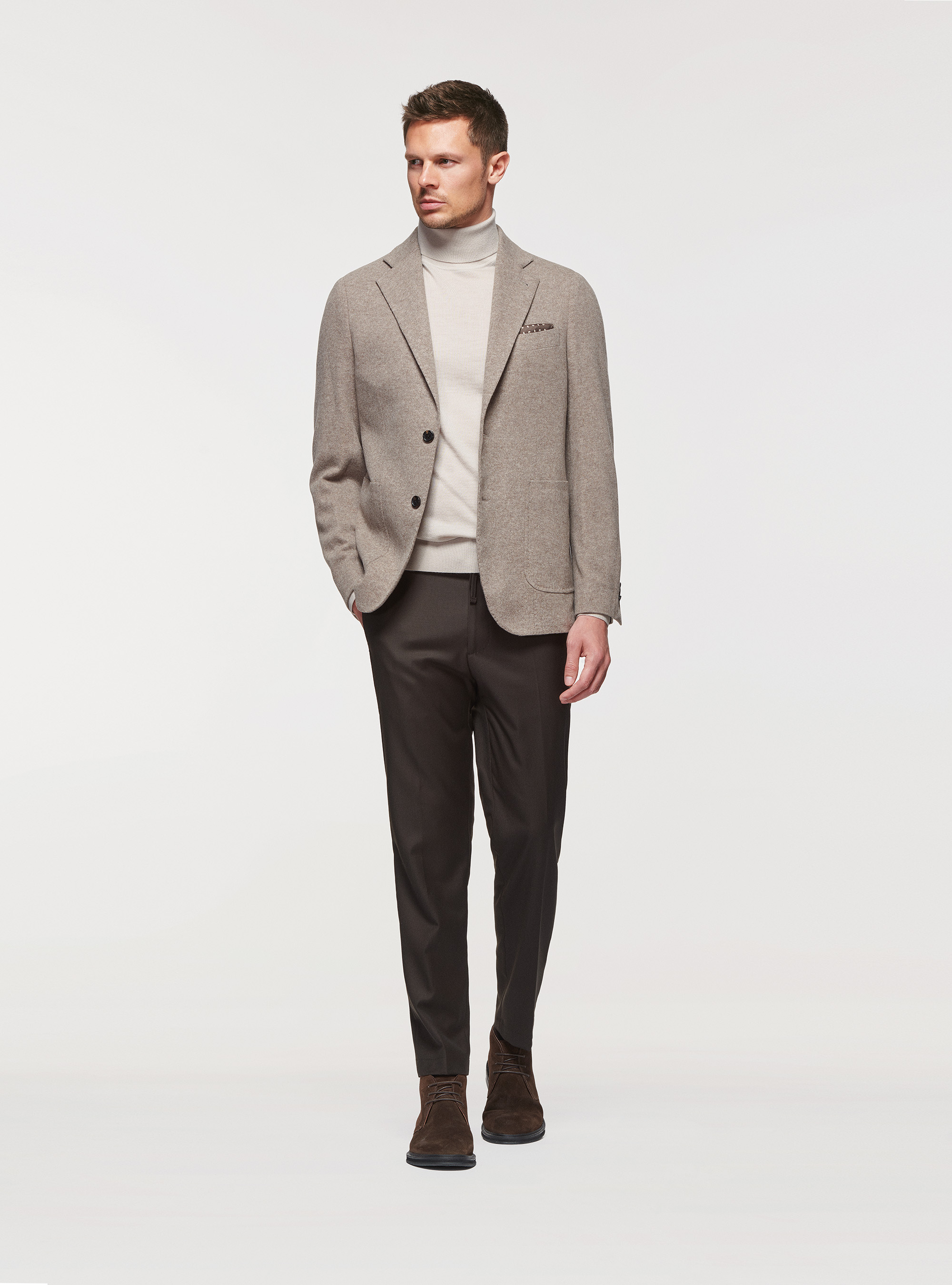 Giacca sfoderata in pura lana, ECRU