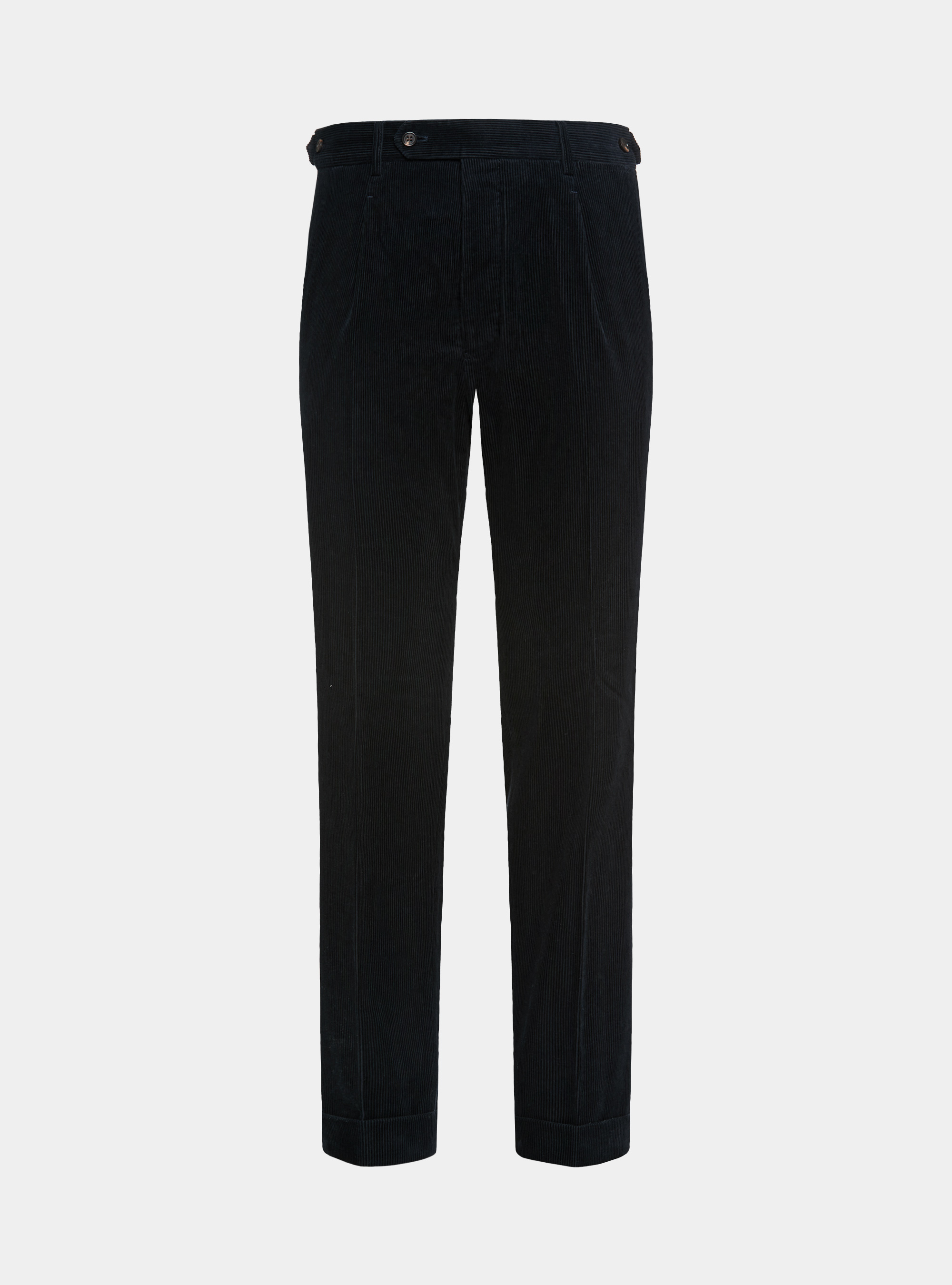 Corduroy trousers with elasticated waistband, NAVY BLUE