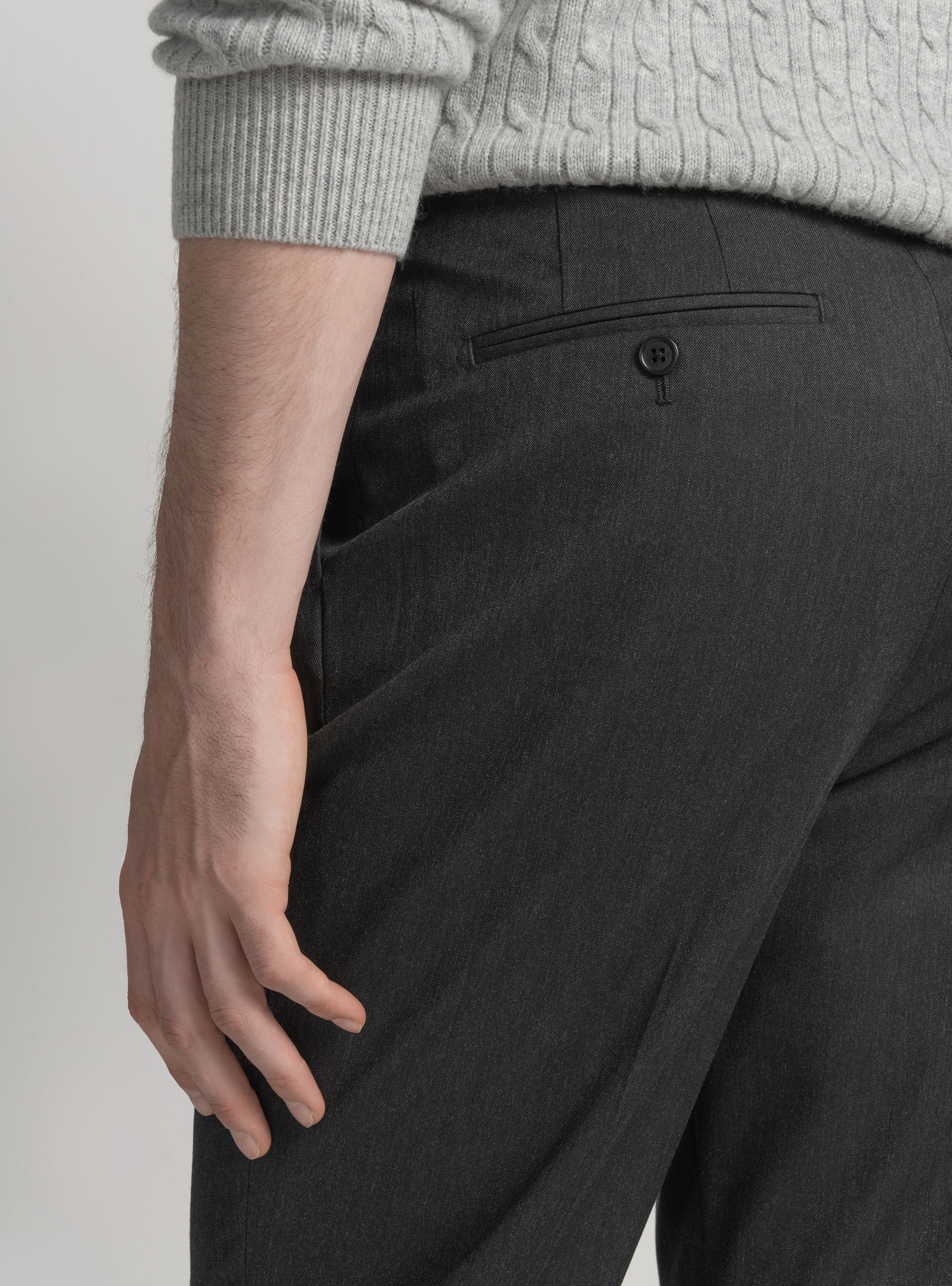 Klassische Hose mit Bundfalten, ASFALTO 0115C