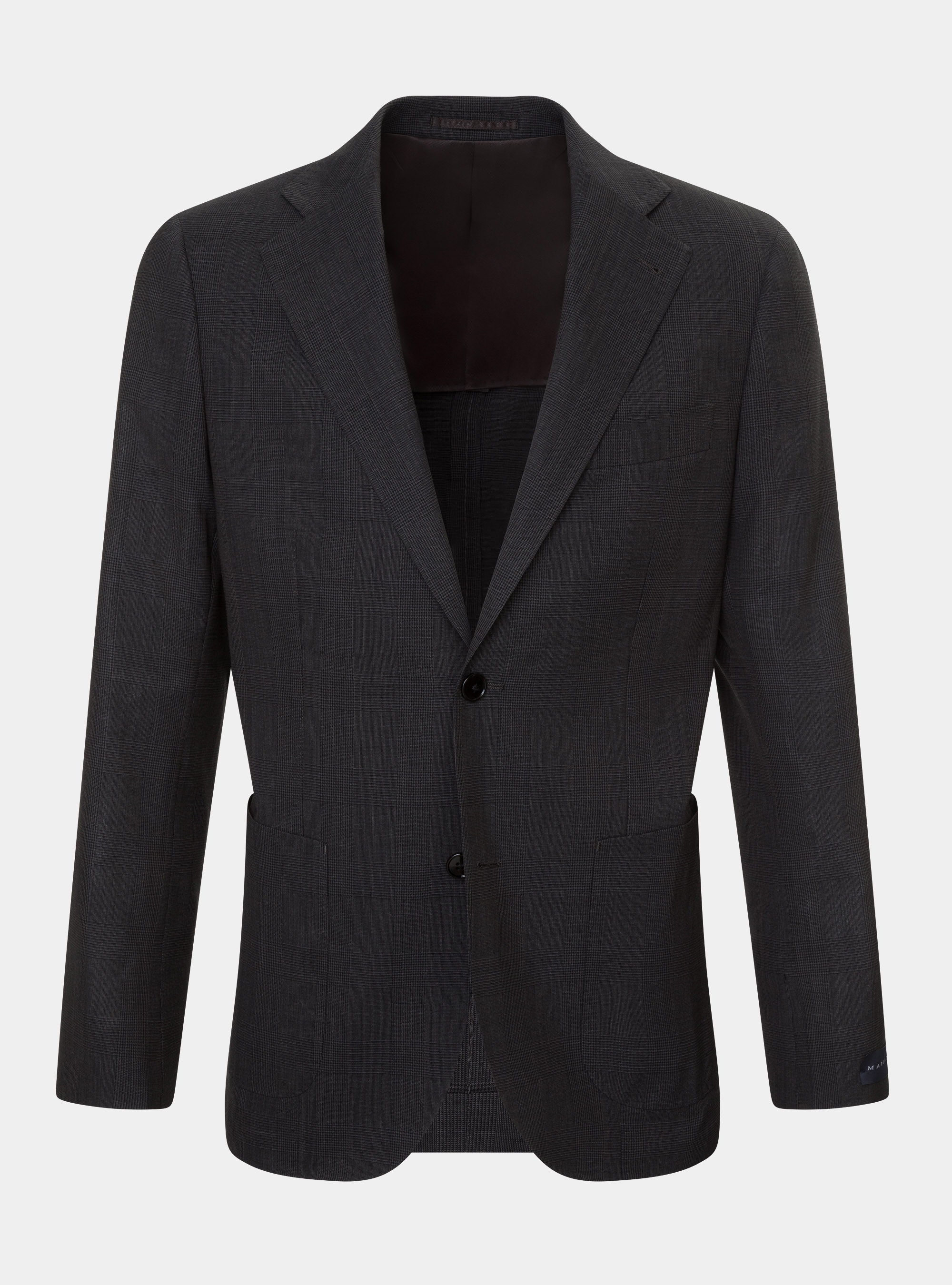 Prince of Wales suit blazer in pure wool Marlane, BROWN