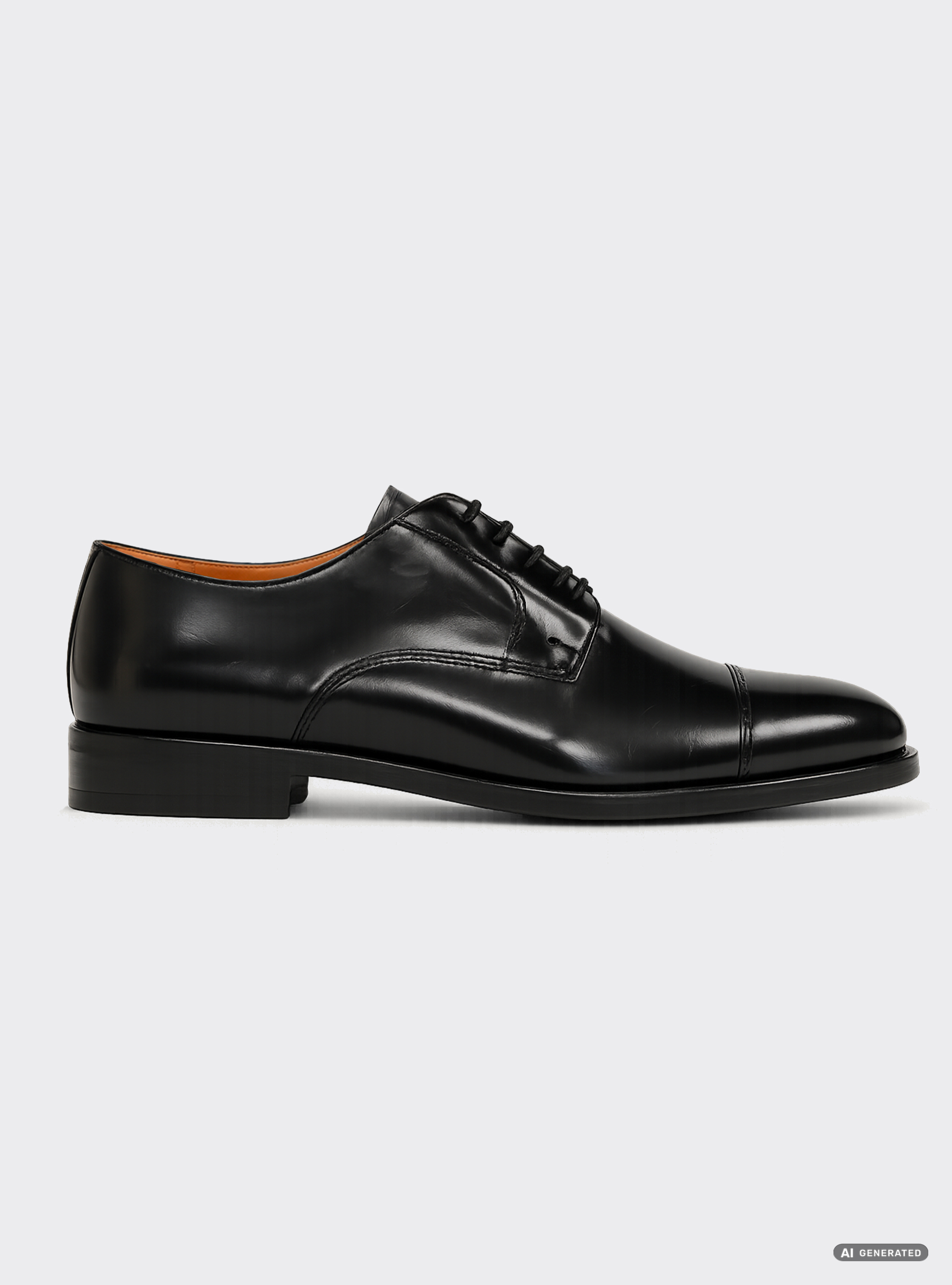 Derby abrasivata allacciata mezza punta, BLACK