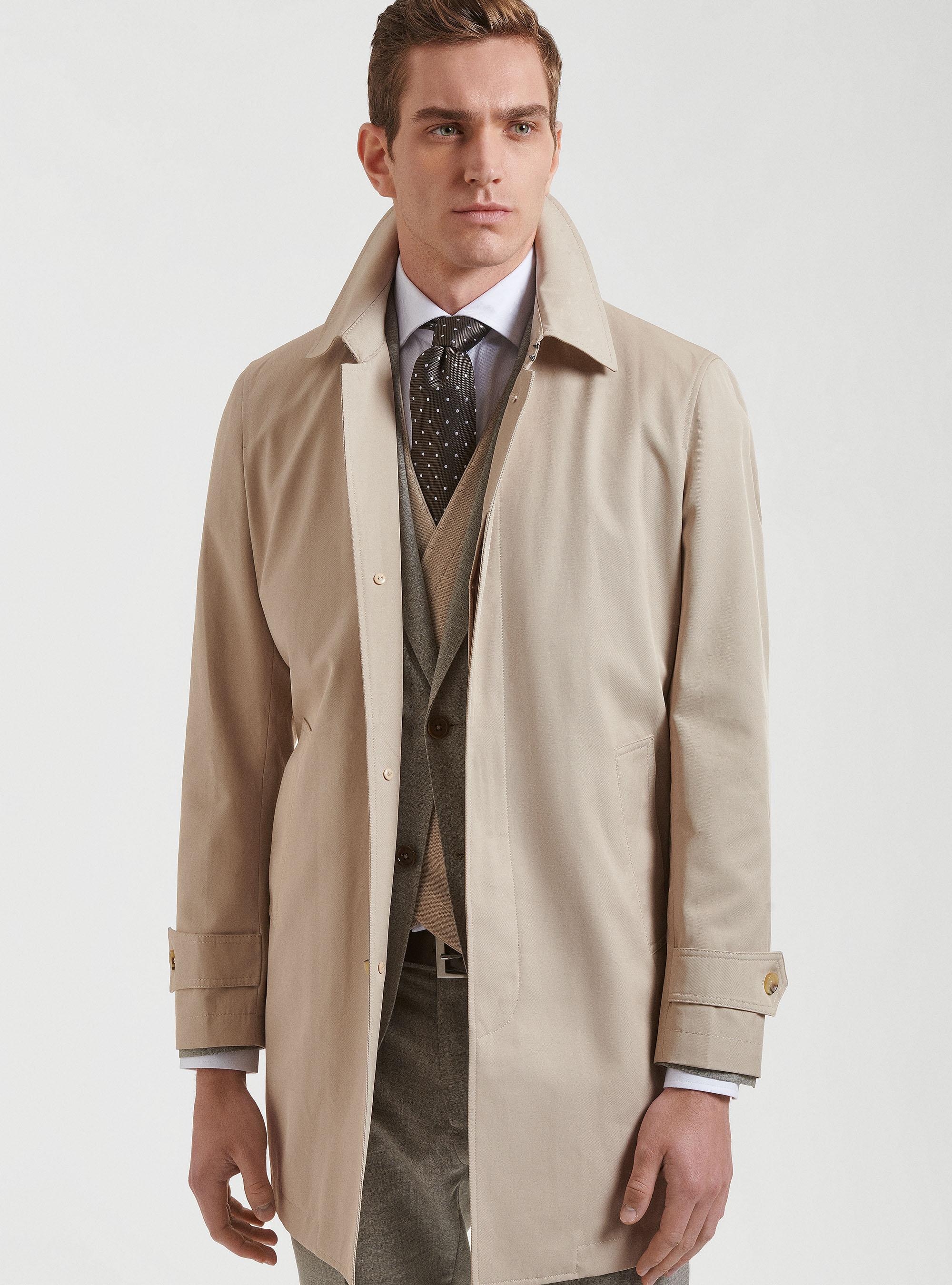 Gutteridge - Impermeabile in tessuto idrorepellente, Unisex, Sabbia, Taglia: 48