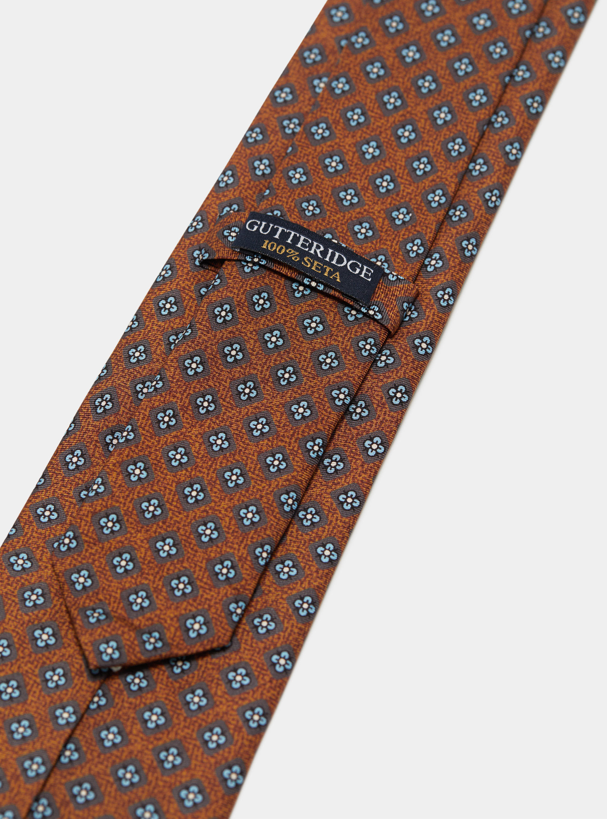 Corbata de seda con micro estampado, ARCILLA