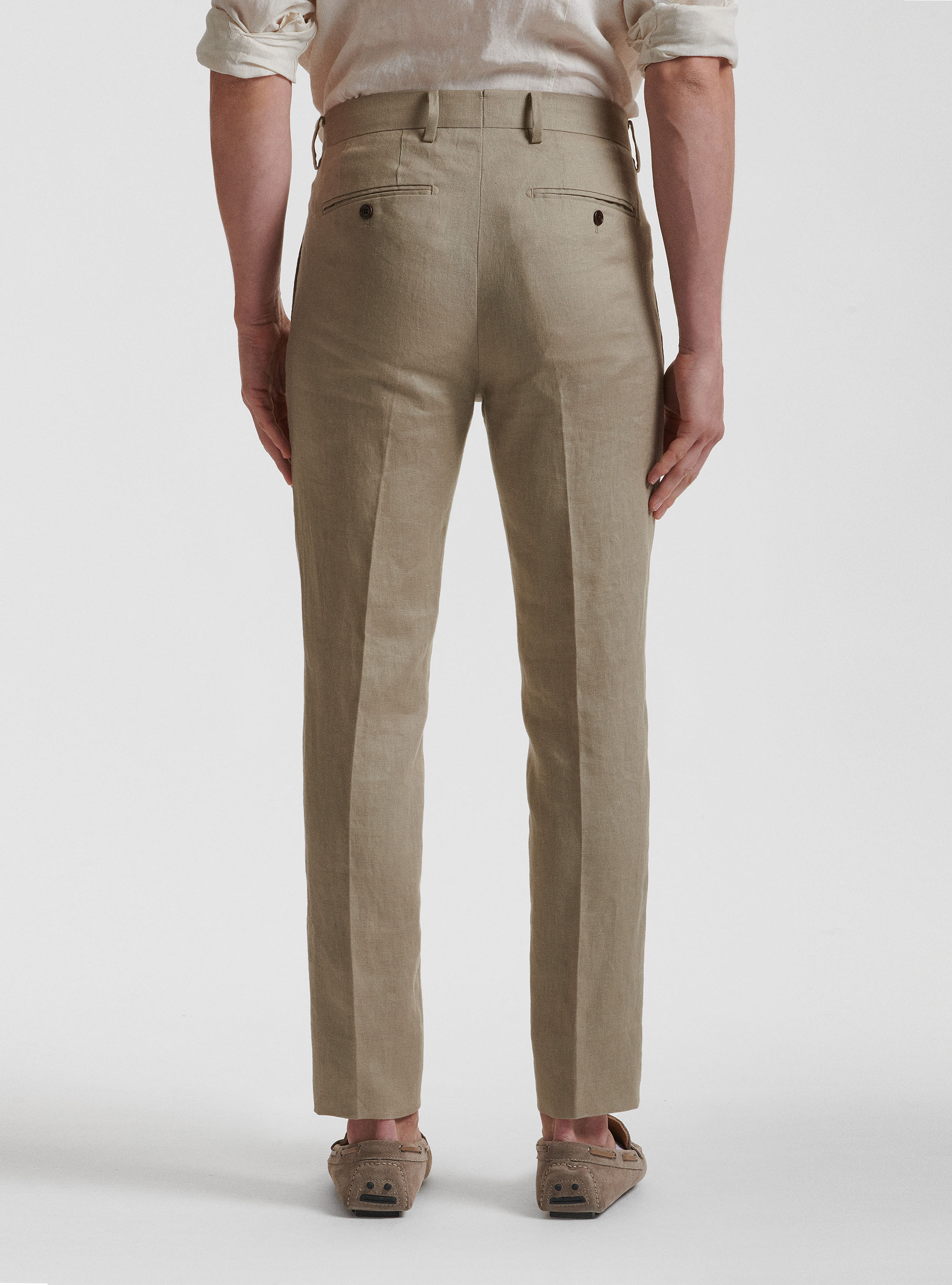 Pure linen suit trousers, MUD