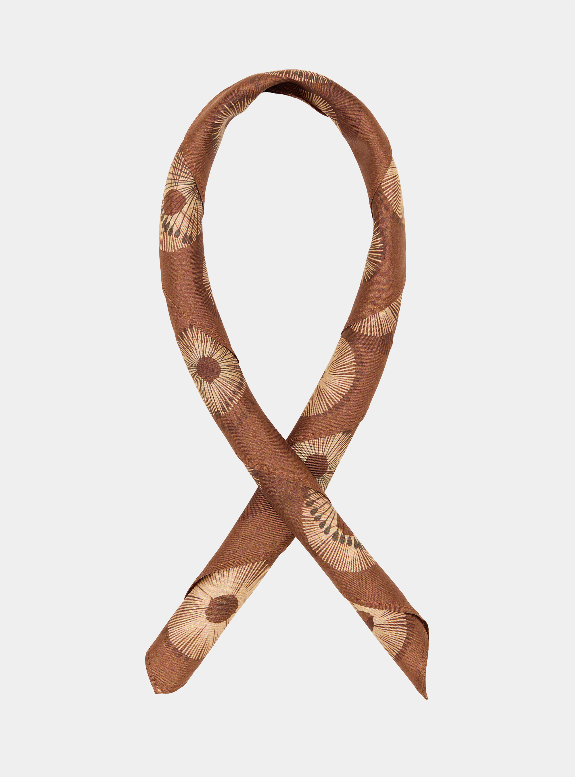 Foulard in seta stampata, TABACCO