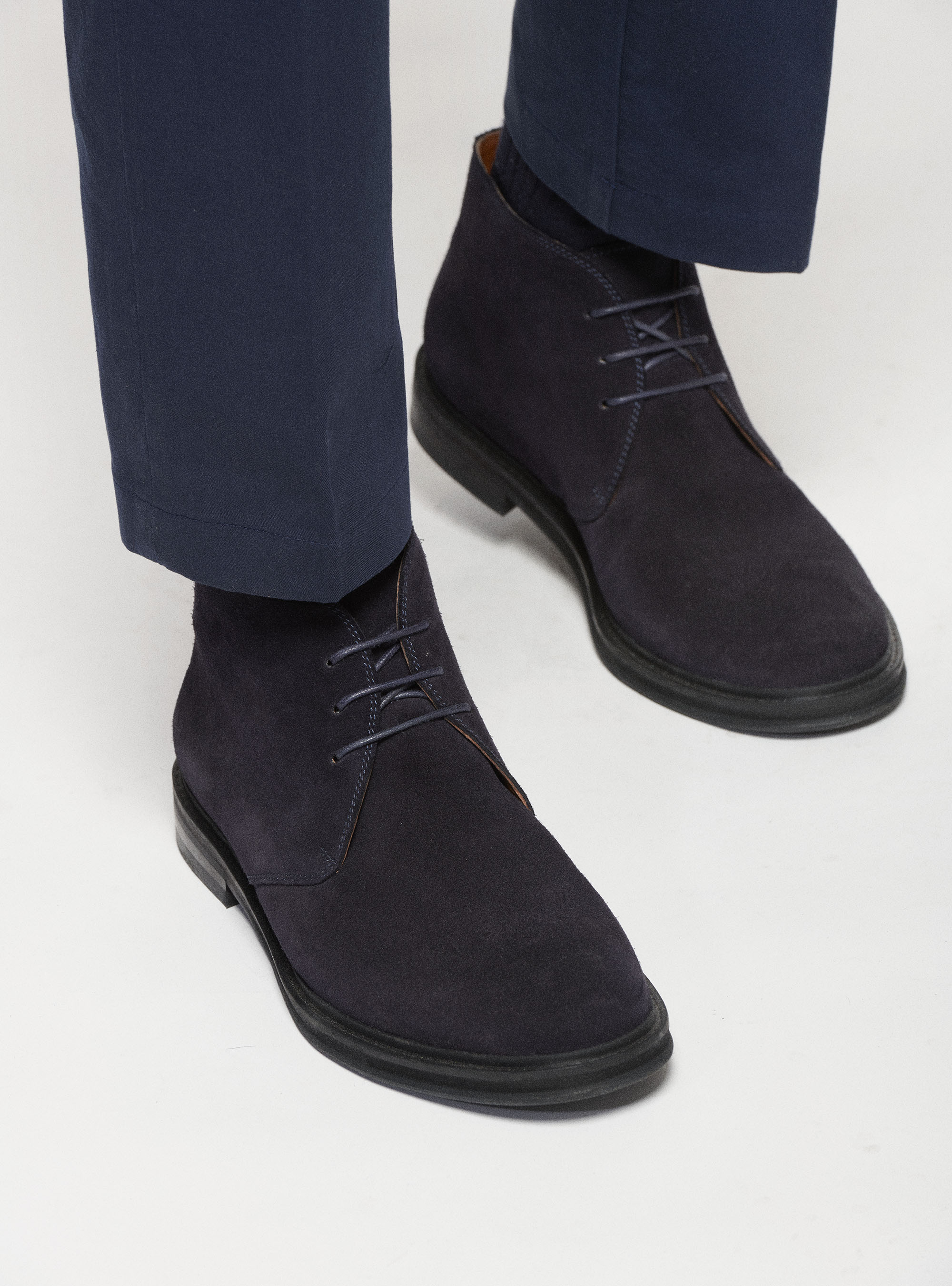 Polacchine in pelle scamosciata, BLU NAVY