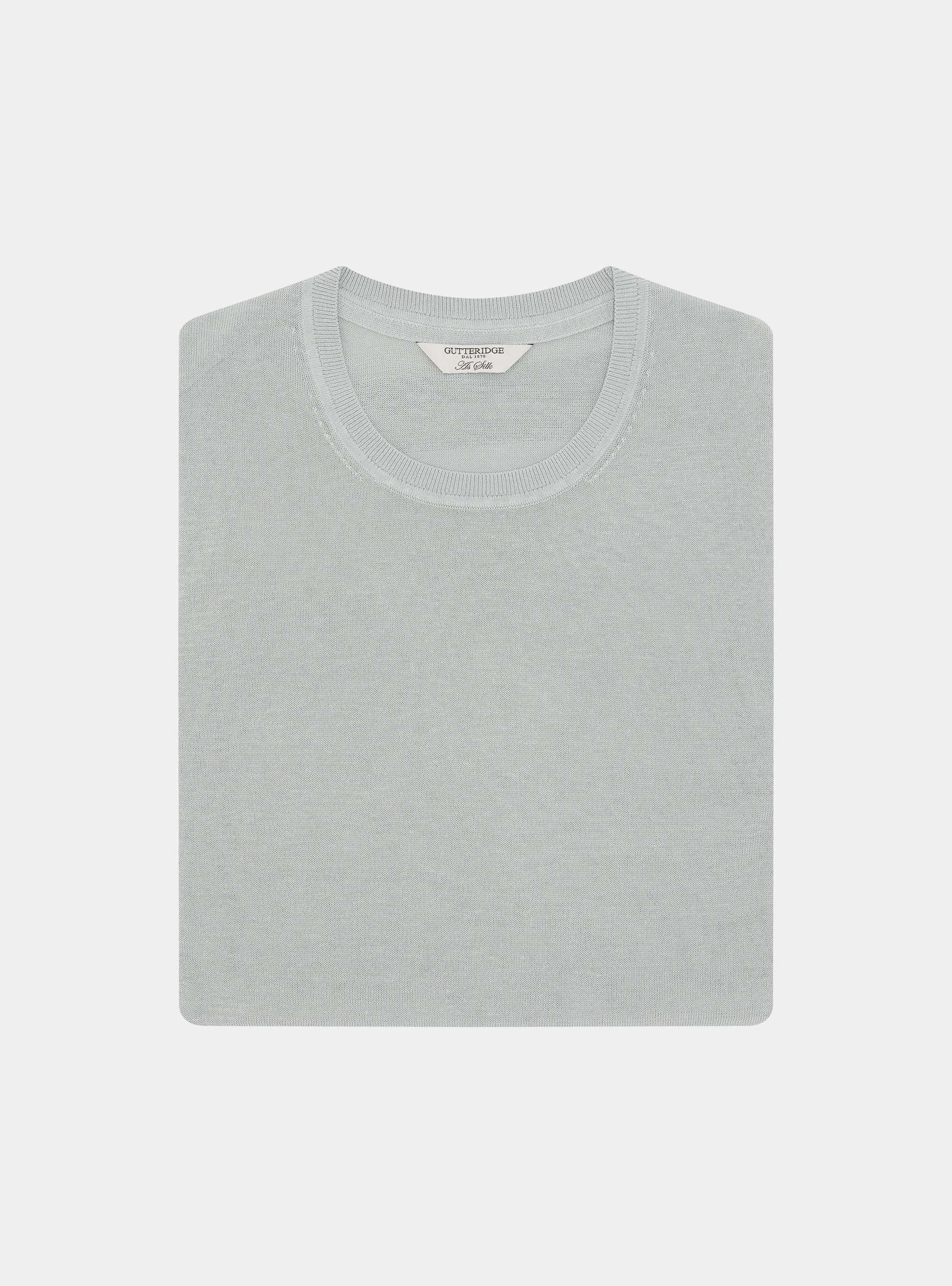 Cotton and silk crew neck sweater, PERLA 0178C