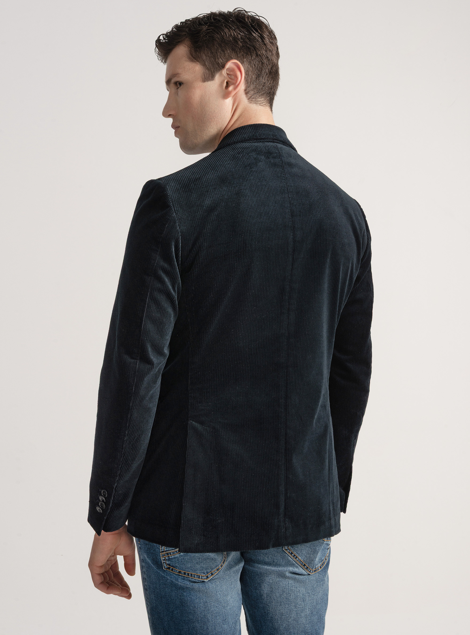 Duca Visconti di Modrone corduroy blazer, NAVY BLUE