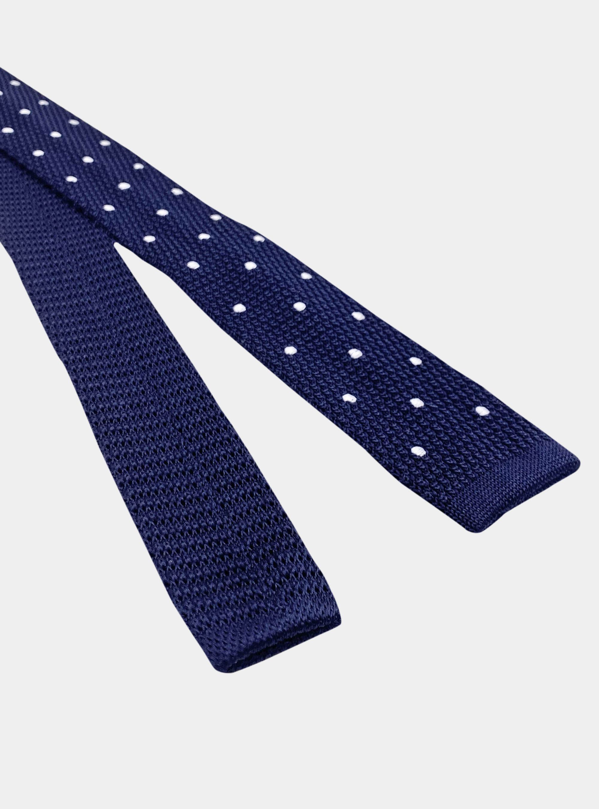 Cravatta in maglia fantasia pois, BLU NAVY