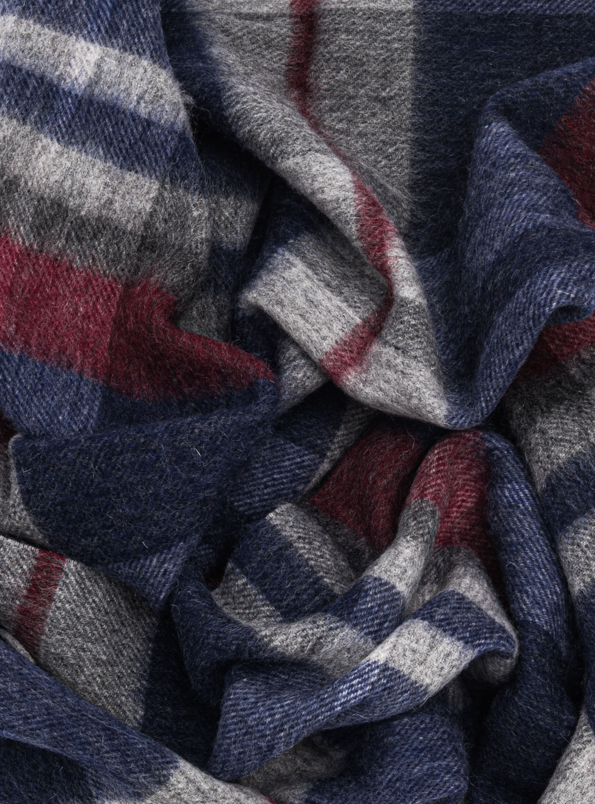 Sciarpa a quadri in lana cashmere, BLU NAVY