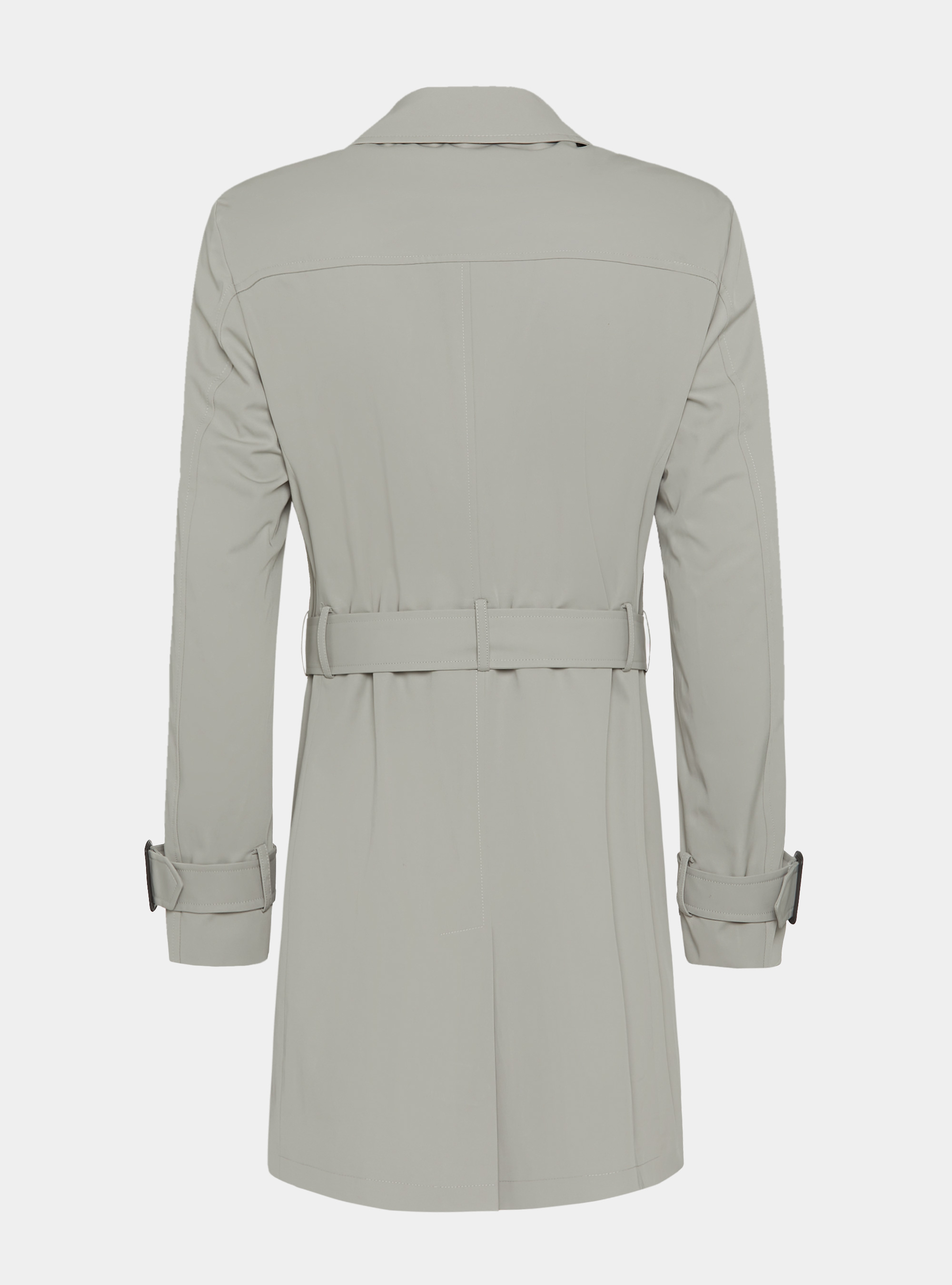 Trench in twill di cotone, ECRU