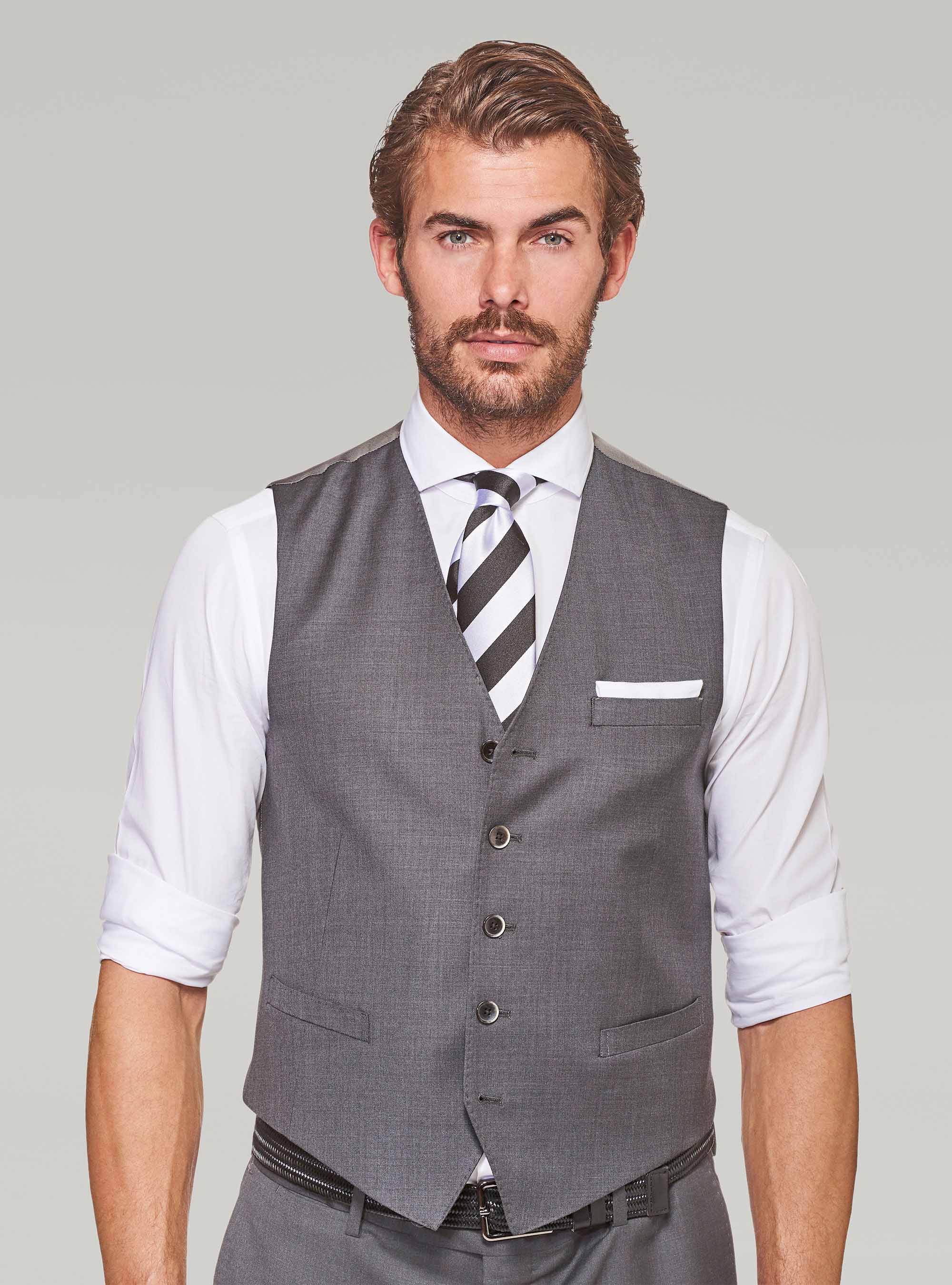 Gilet in lana, GRIGIO CHIARO