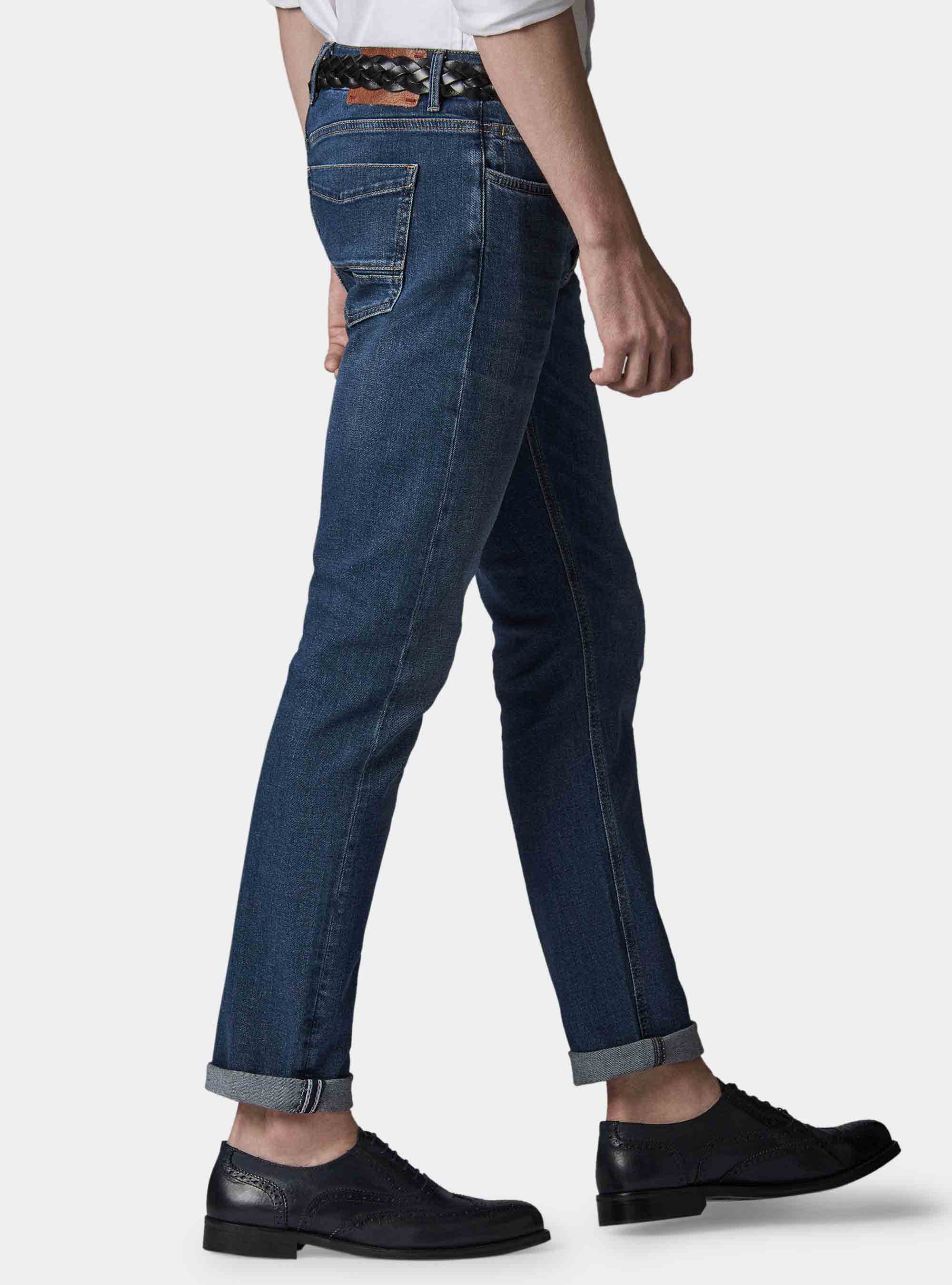 Dark regular fit denim, NAVY BLUE