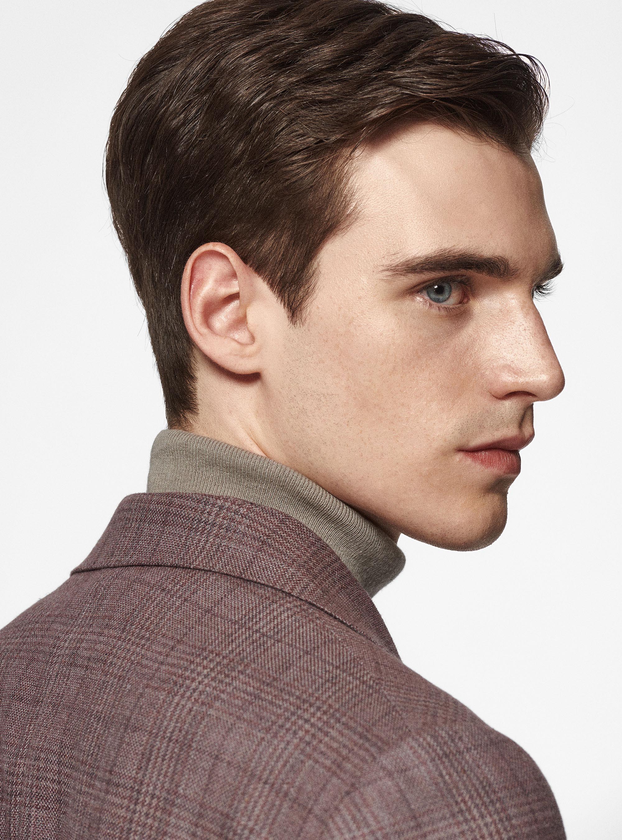 Giacca fantasia in seta e lana Lanificio di Pray, 0441C ROSA SCURO