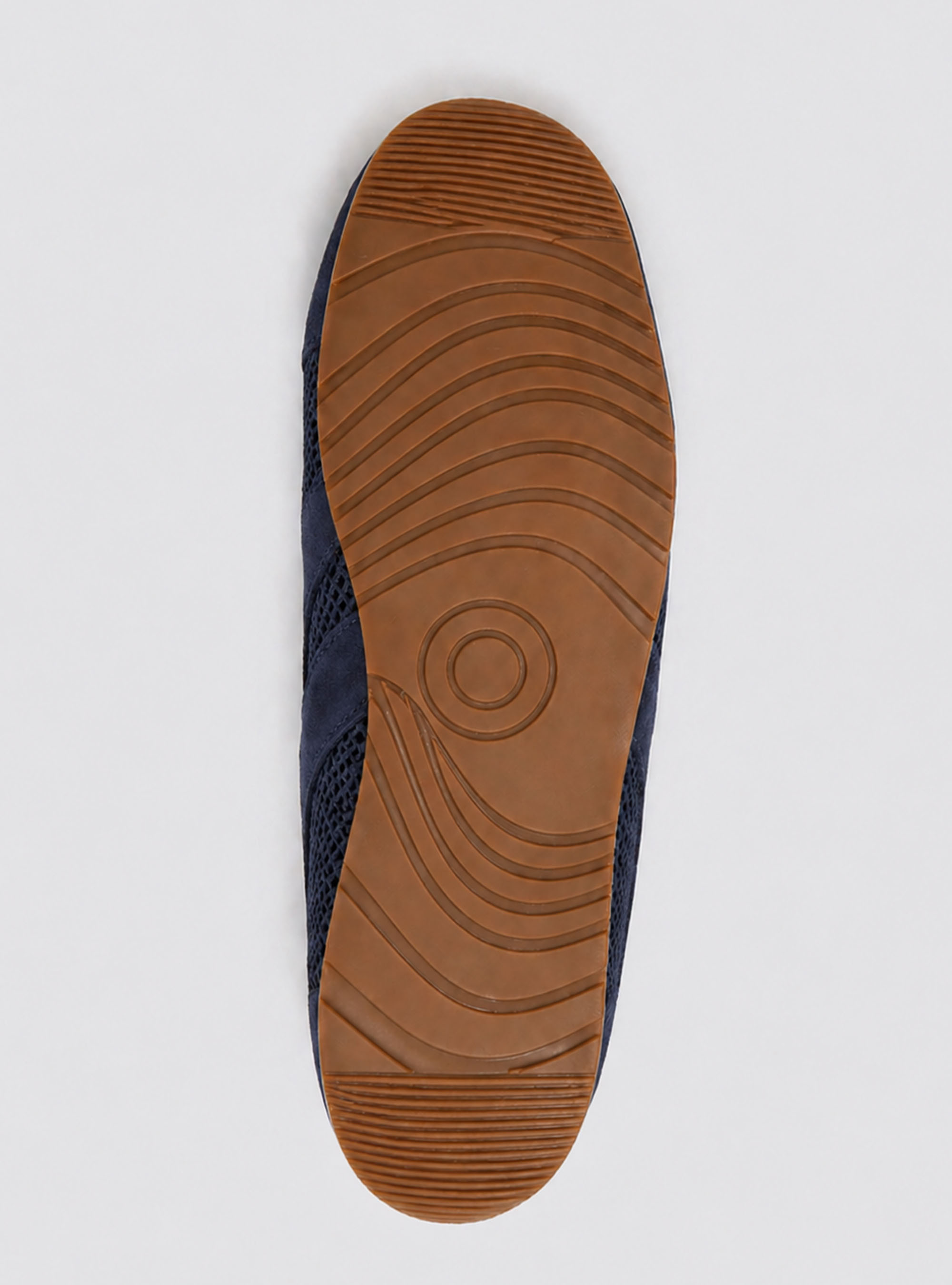 Suede and mesh sneakers, NAVY BLUE