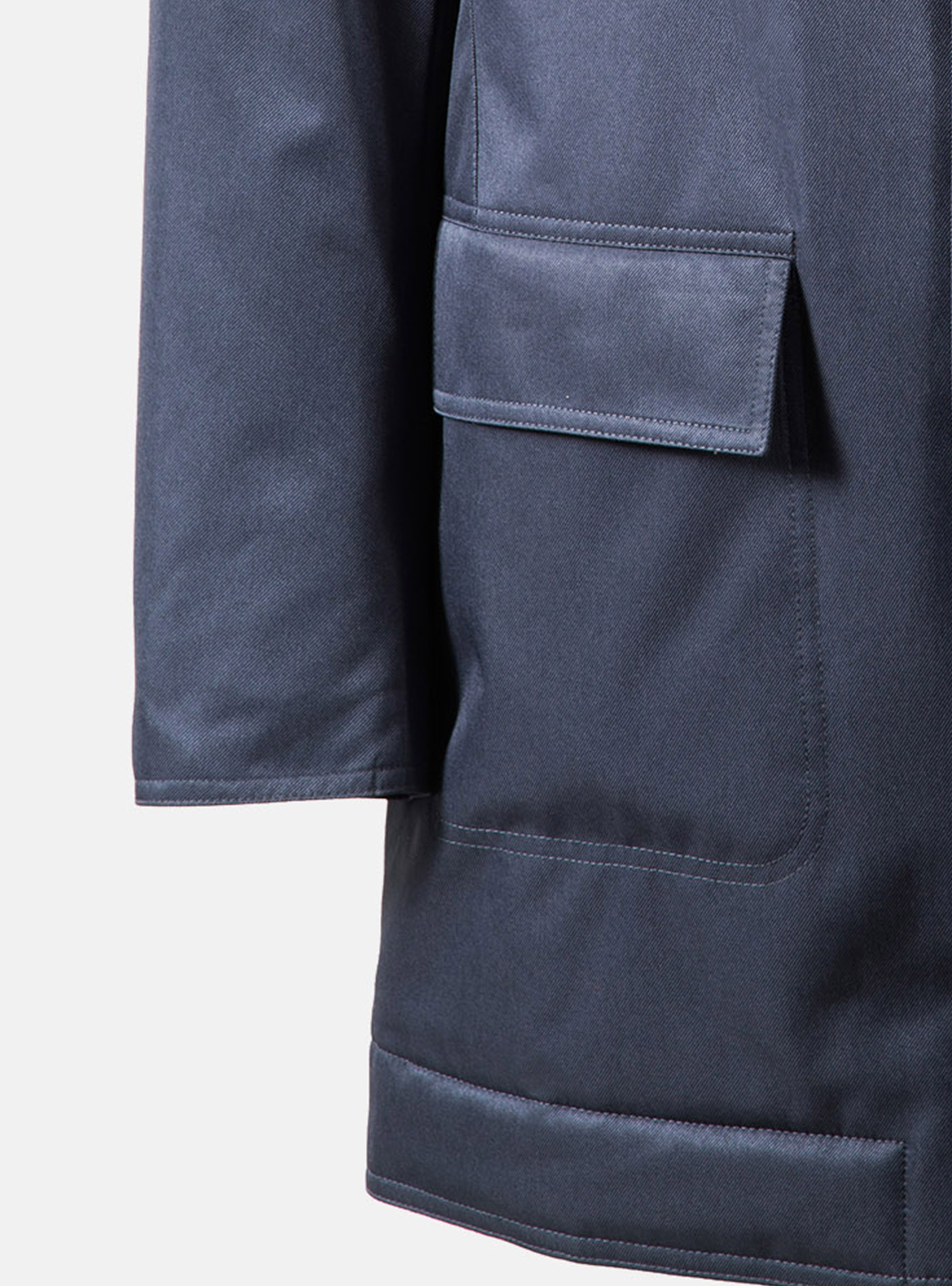 Impermeabile imbottito con colletto, BLU NAVY