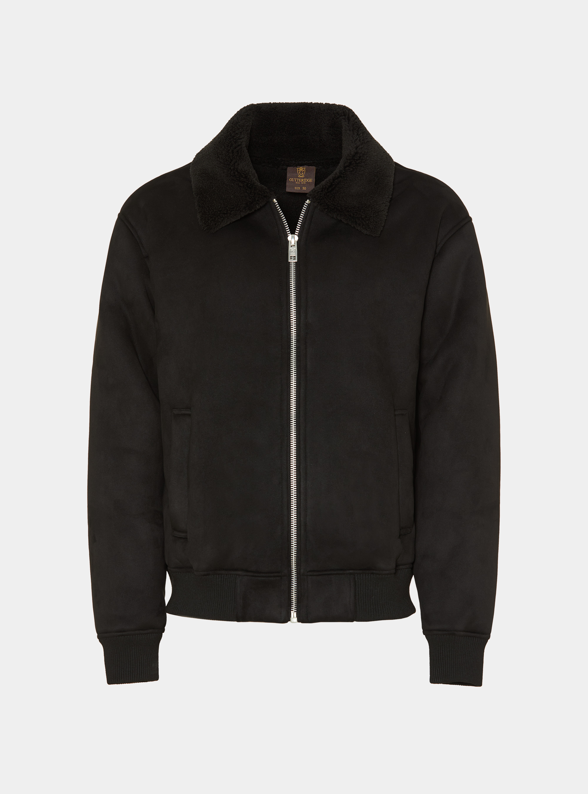 Montone effetto suede, NERO