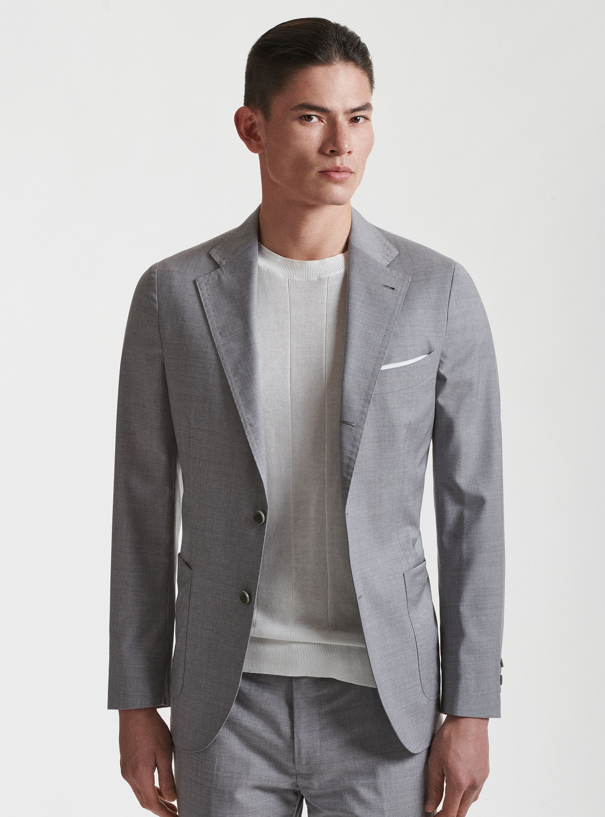 Giacca per abito in pura lana superfine 130's Reda, GRIGIO CHIARO 0256C