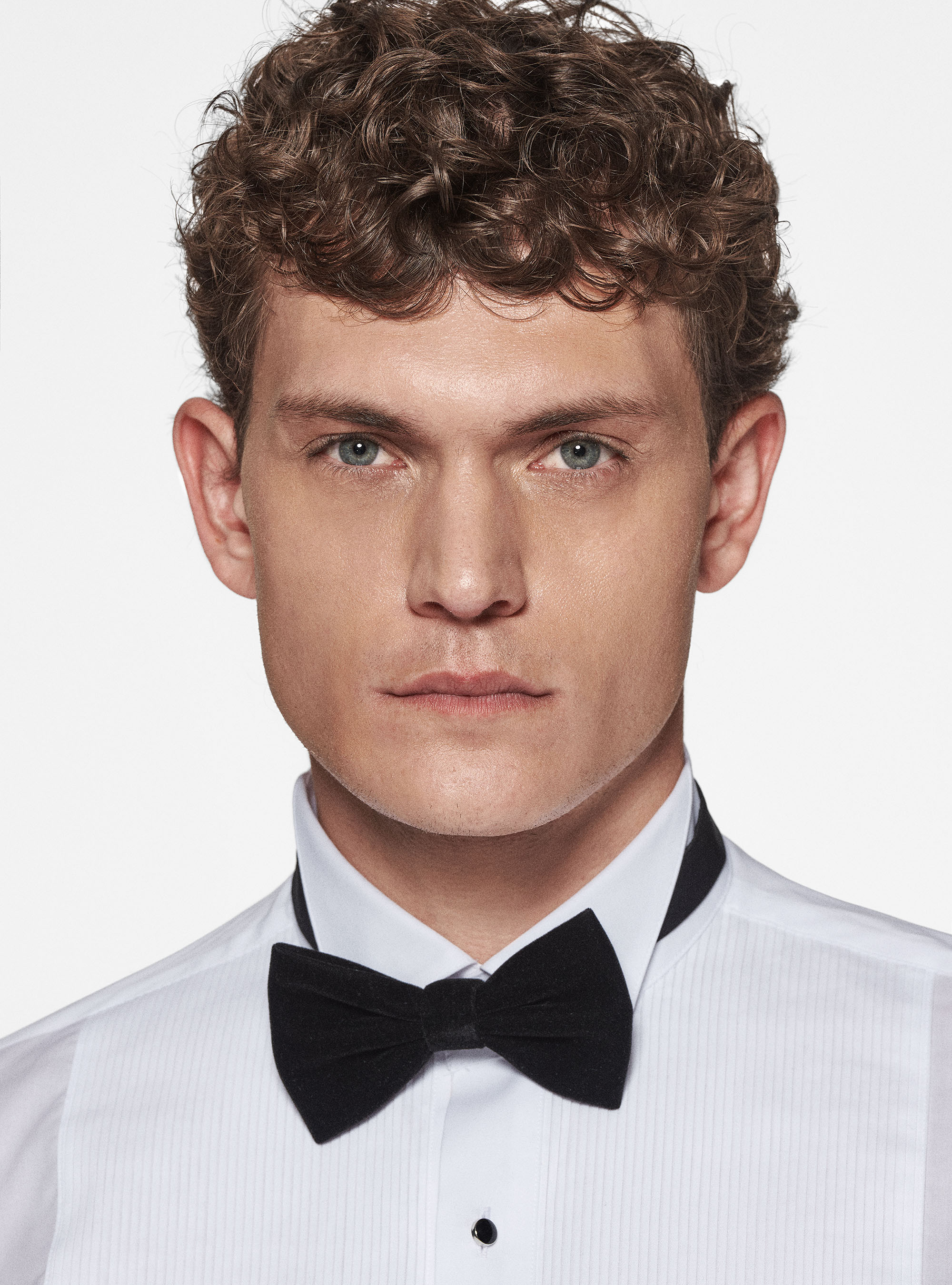 Camisa smoking diplomática de popelín elástico, BLANCO